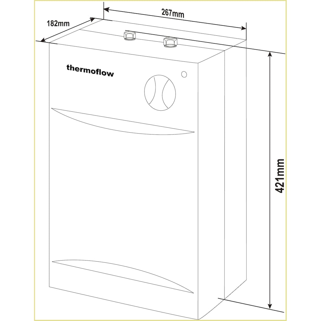 Thermoflow Untertischspeicher »UT5SETANGULAR«, (Set)