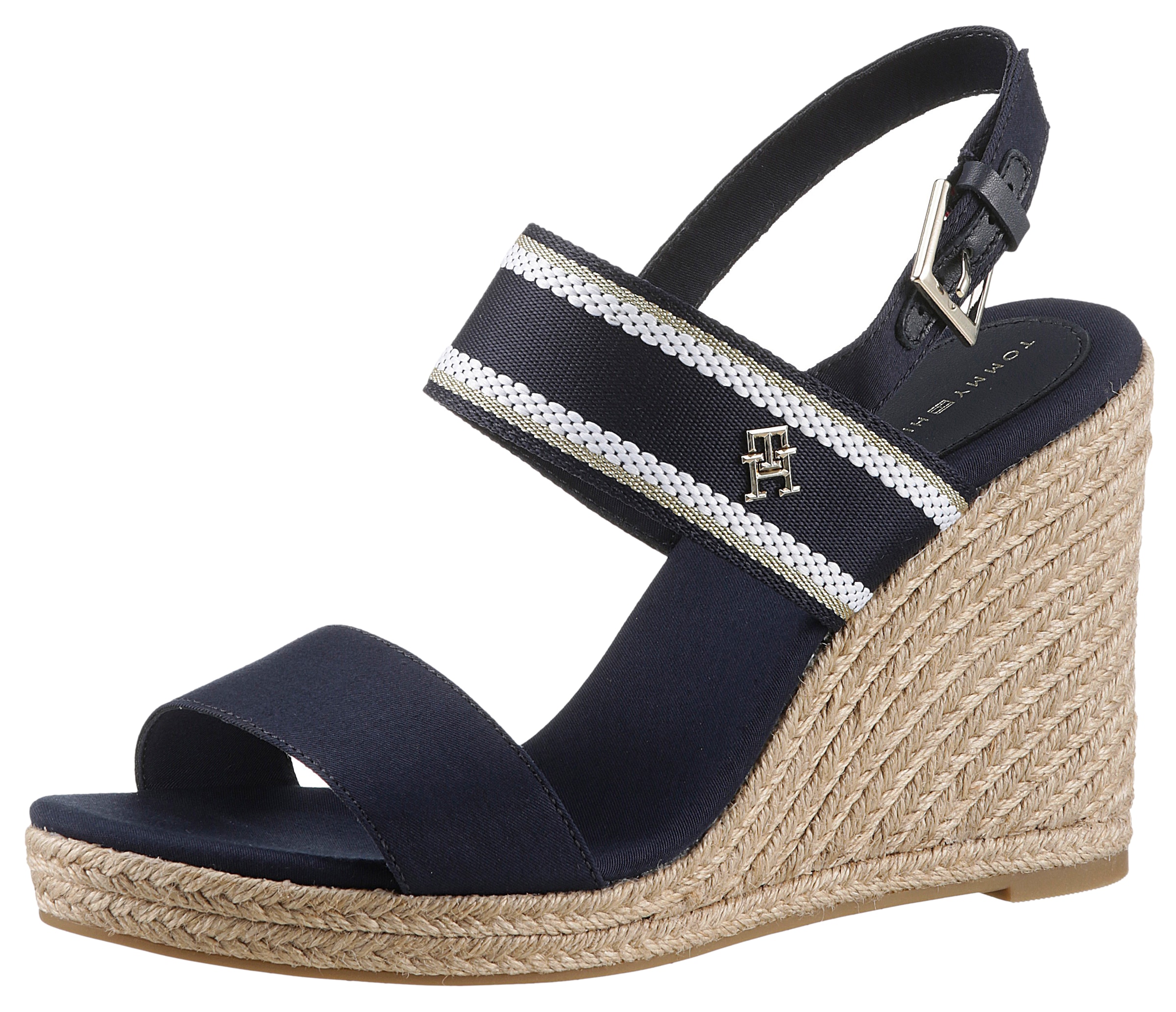 Keilsandalette »WEBBING HIGH WEDGE SANDAL«, Sommerschuh, Sandale, Keilabsatz, mit...