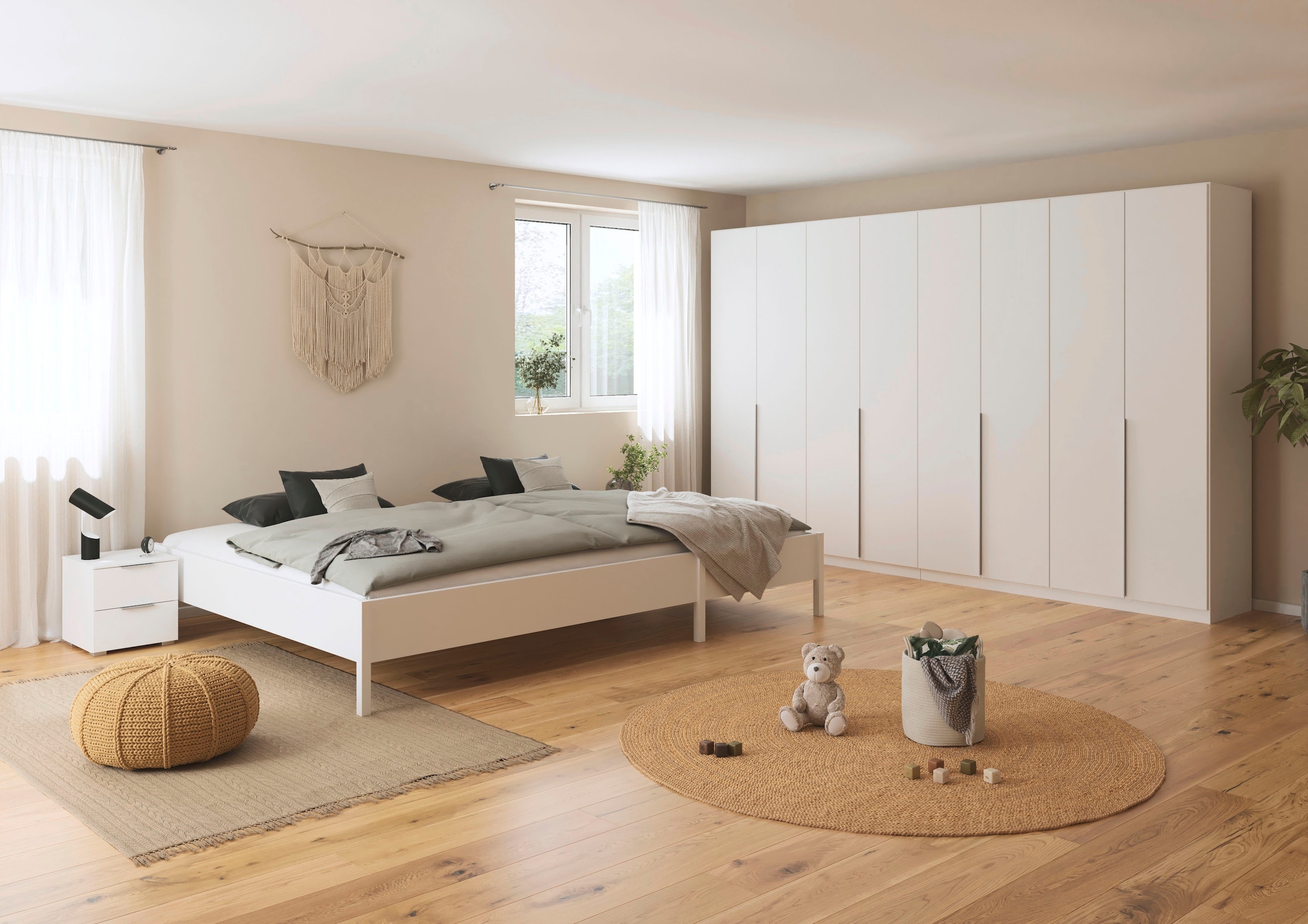 rauch Bett »Familienbett XXL Familiengröße Ehebett Doppelbett umbaubar« flexible Umbaumöglichkeit in Einzelbetten,  240x200 cm und 270x200 cm - mit oder ohne Kopfteil MADE IN GERMANY