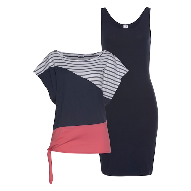 KangaROOS 2-in-1-Kleid, (2 tlg.), in sommerlicher zweiteiliger Kombination  Kleid und Shirt bei ♕