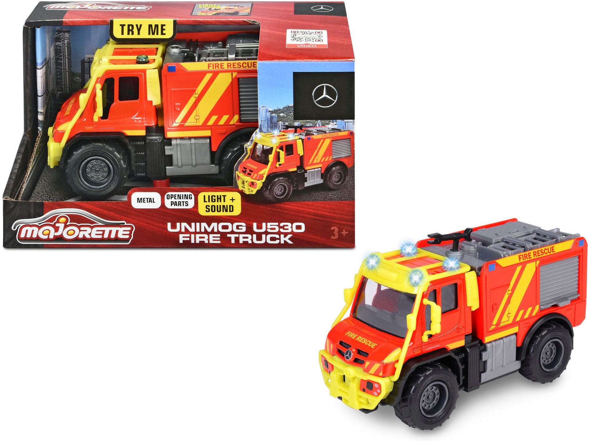 Spielzeug-Feuerwehr »Unimog U530 Fire Truck«, mit Licht und Sound