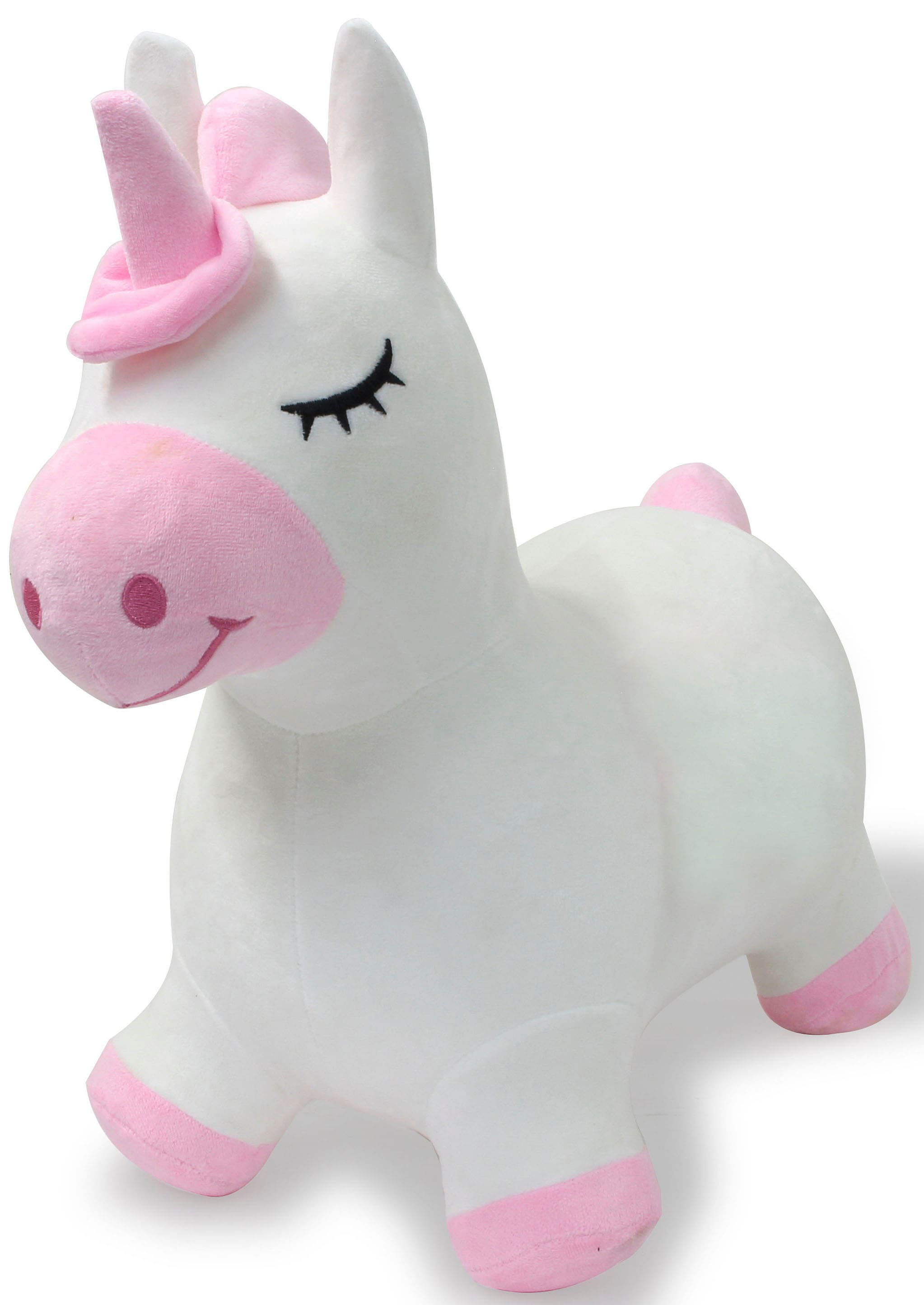 Jamara Hüpftier »Einhorn mit Plüschbezug«, inkl. Luftpumpe