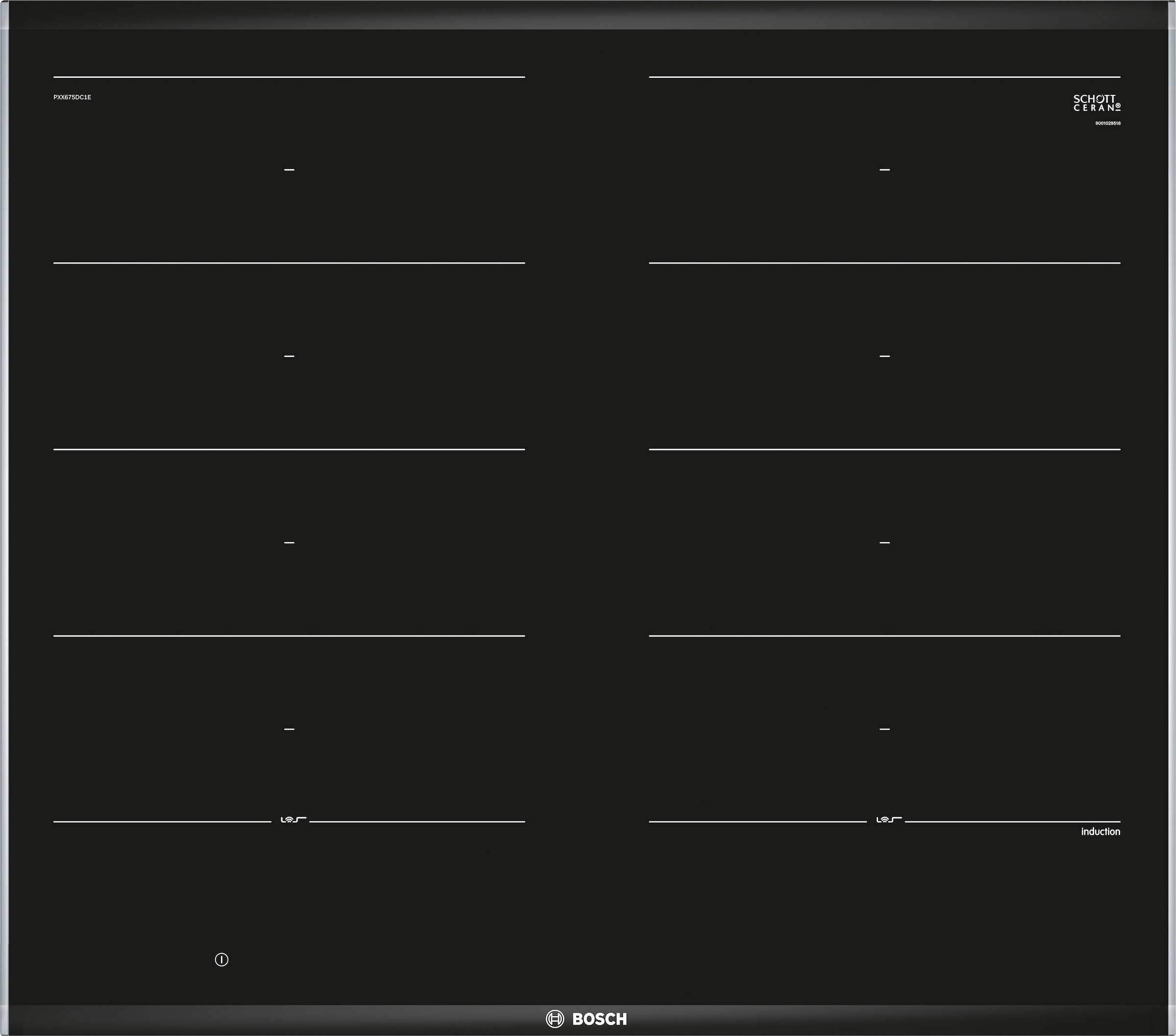 BOSCH Flex-Induktions-Kochfeld von SCHOTT CERAN®, PXX675DC1E, mit PerfectFry-Bratsensor