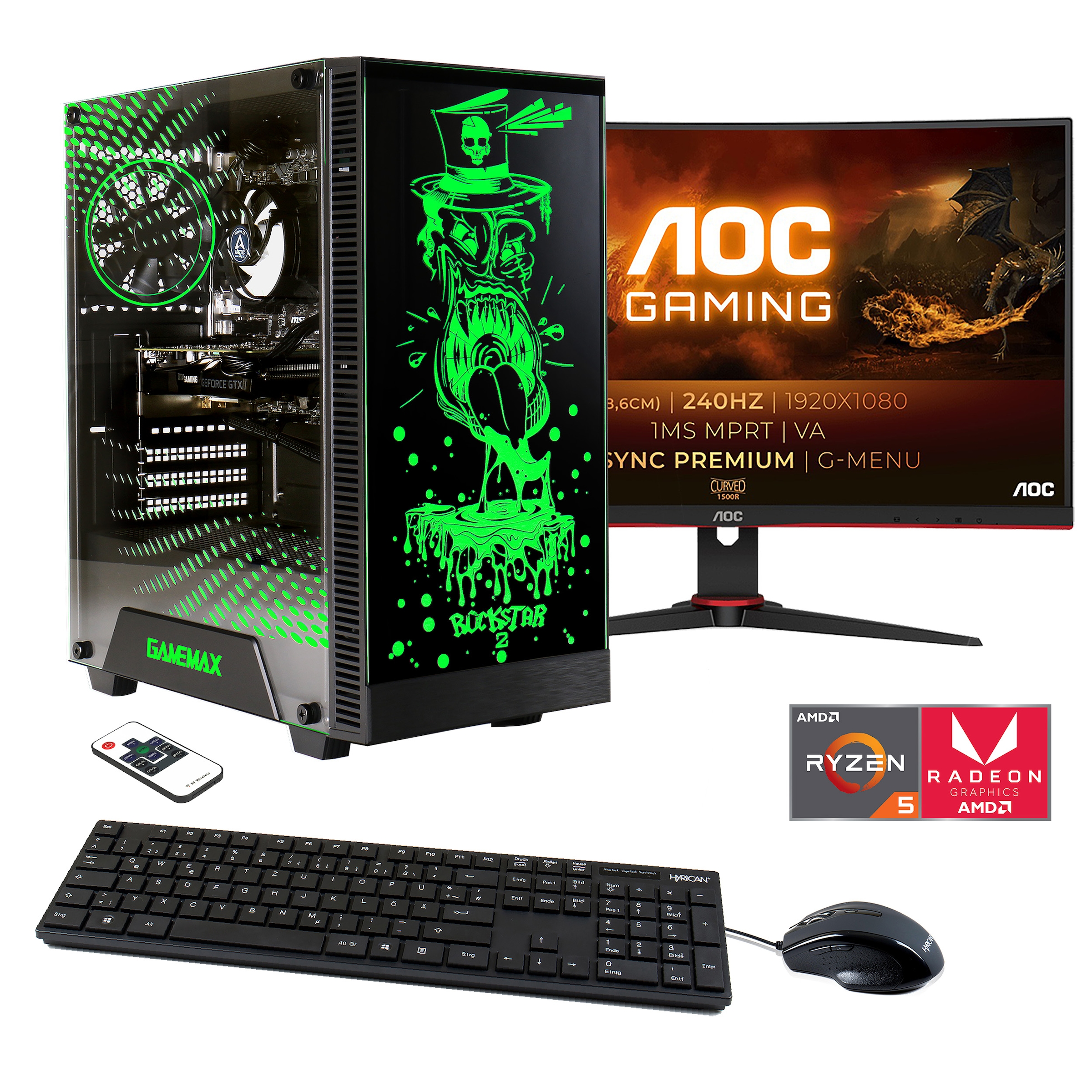 Hyrican Gaming-PC-Komplettsystem »Rockstar SET02369«, AOC XXL Jahre ➥ UNIVERSAL 27\