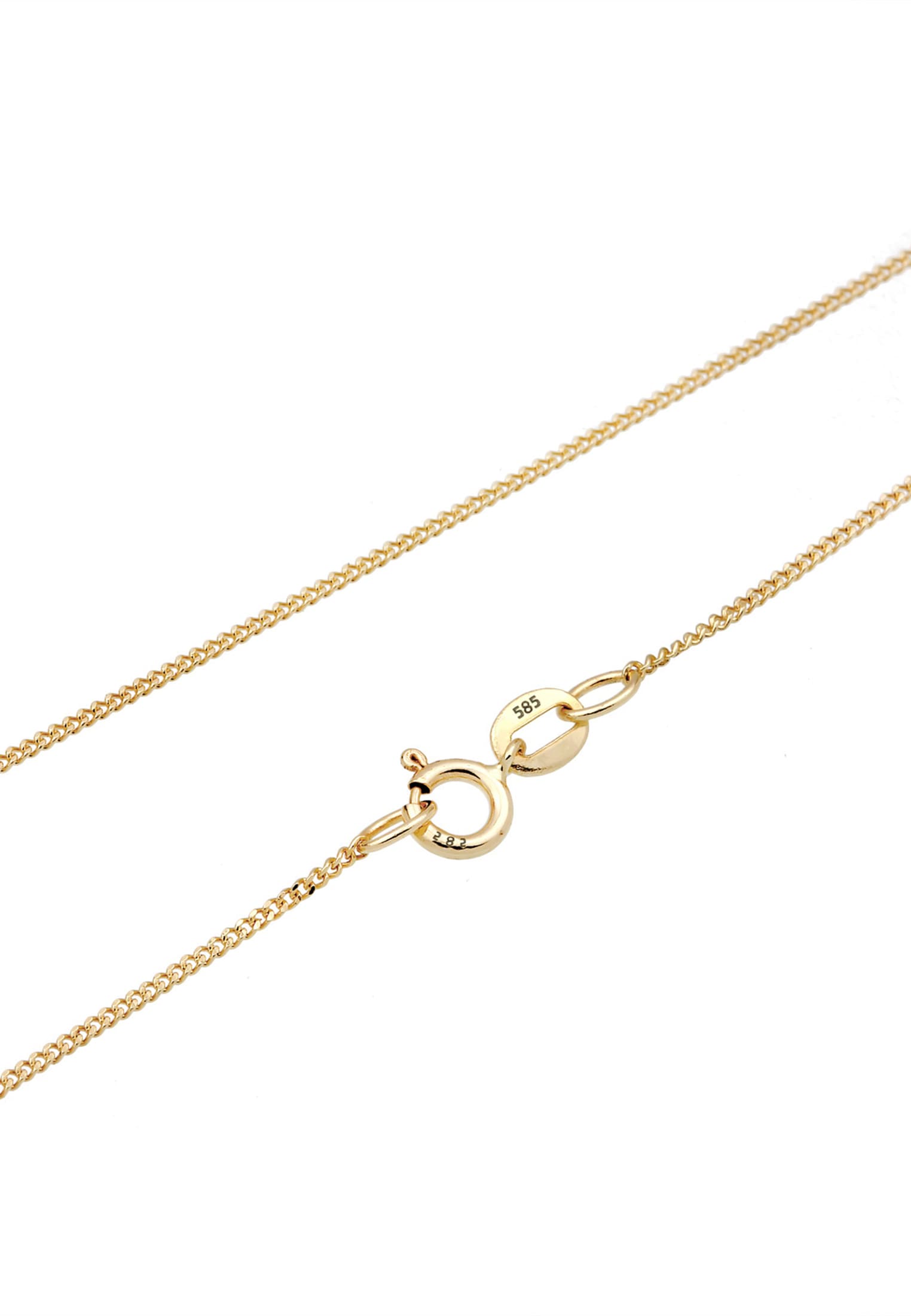 Elli Premium Kette mit Anhänger »Halskette Plättchen Coin Rund 585 Gelbgold (14 Karat)«