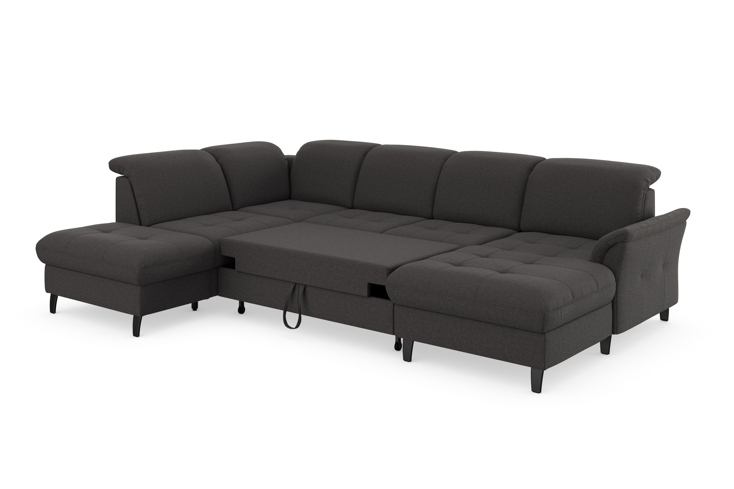 sit&more Wohnlandschaft »Maggiore U-Form«, wahlweise mit Kopfteilverstellung, Bettfunktion und Stauraum