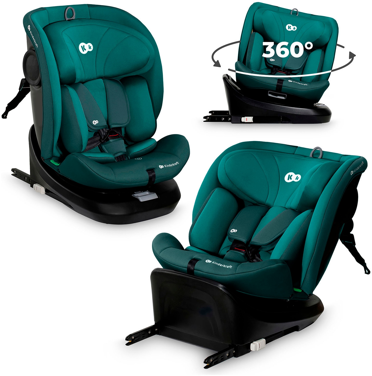 Kinderkraft Autokindersitz »I-GROW i-Size« Klasse 0 / 1 / II / III (bis 36 kg) 360° – drehbarer Kindersitz
