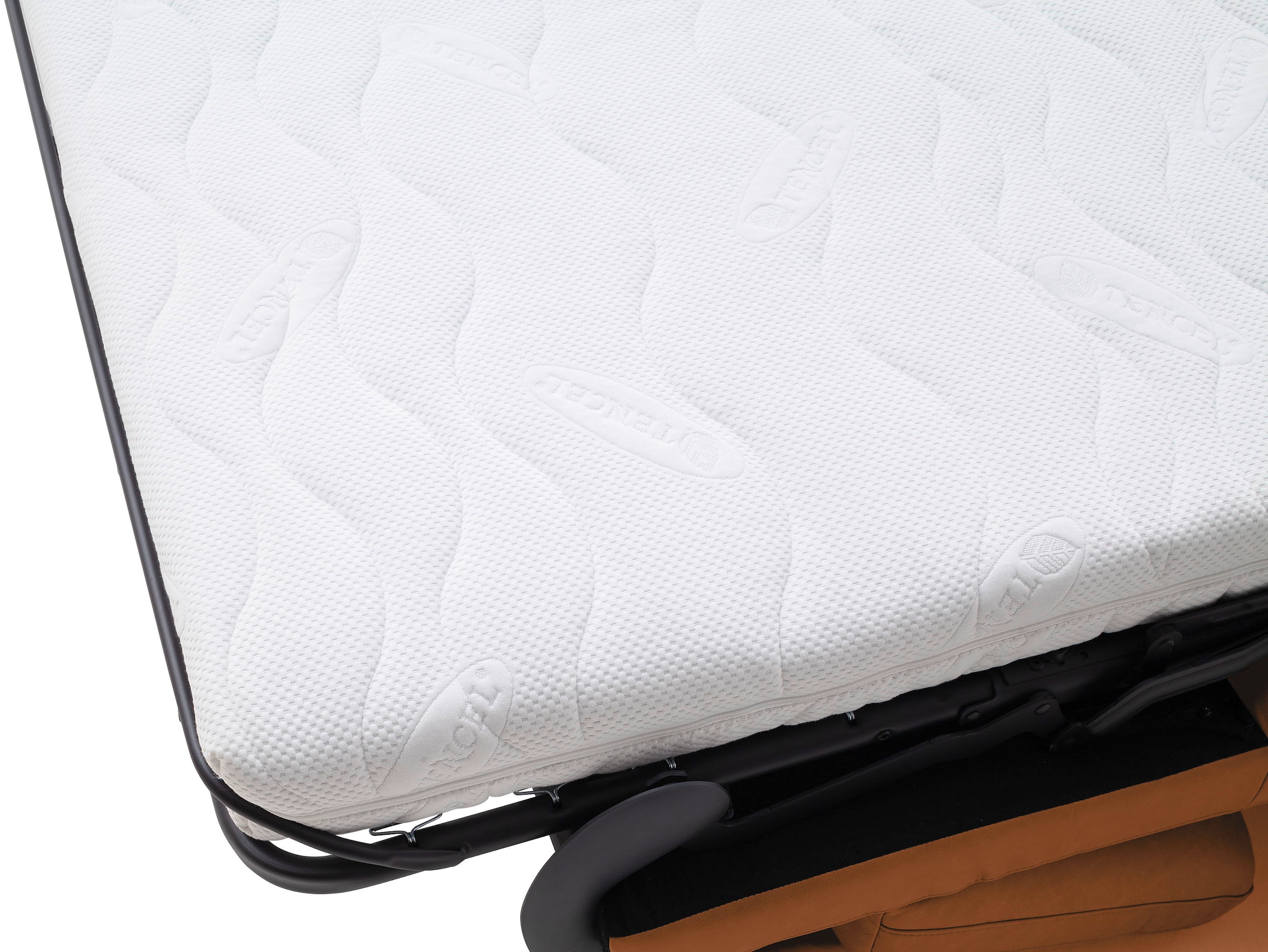 Home affaire Schlafsofa »Calestra, Lederbezug, 3-Sitzer mit Kaltschaummatratze, Breite 208 cm« Längsschläfer mit echter Dauerschläferfunktion & flexibel stellbar