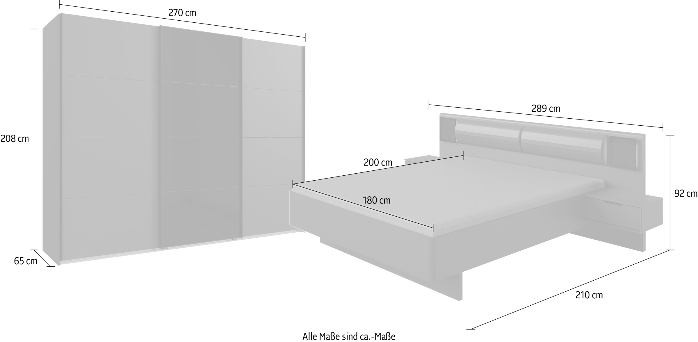 Wimex Schlafzimmer-Set »Barcelona«, 4-teiliges Set