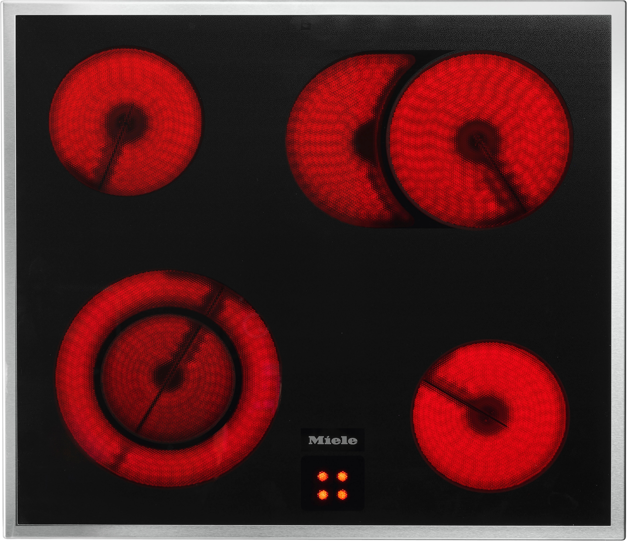 Miele Elektro-Herd-Set »H2459 E D OBSW + KM 6003 LPT« mit Teleskopauszug nachrüstbar Herd-Set - Herd mit 2 FlexiClip-Auszügen sowie Elektrokochfeld