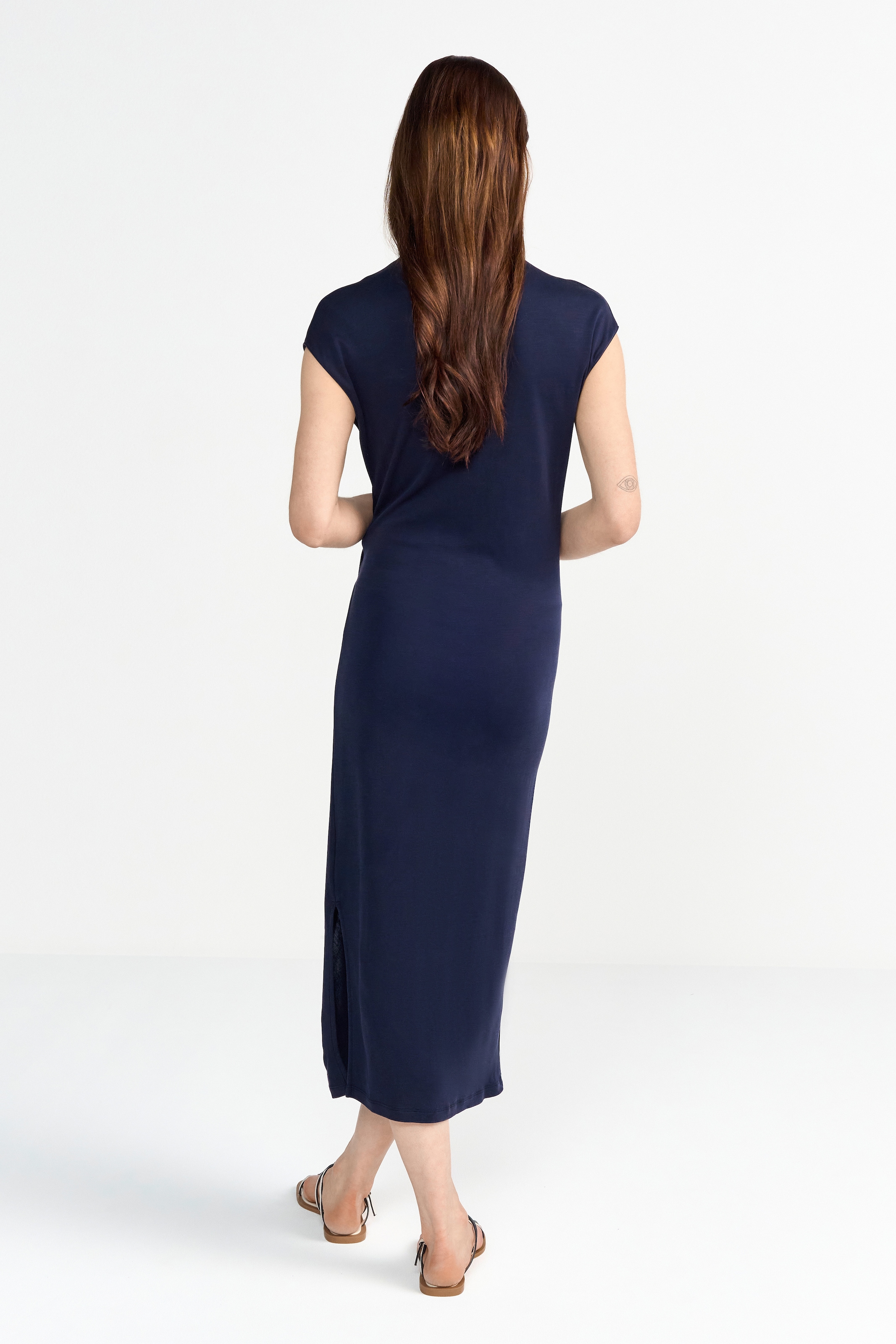 RICHROYAL Midikleid, Mit Rundhalsausschnitt