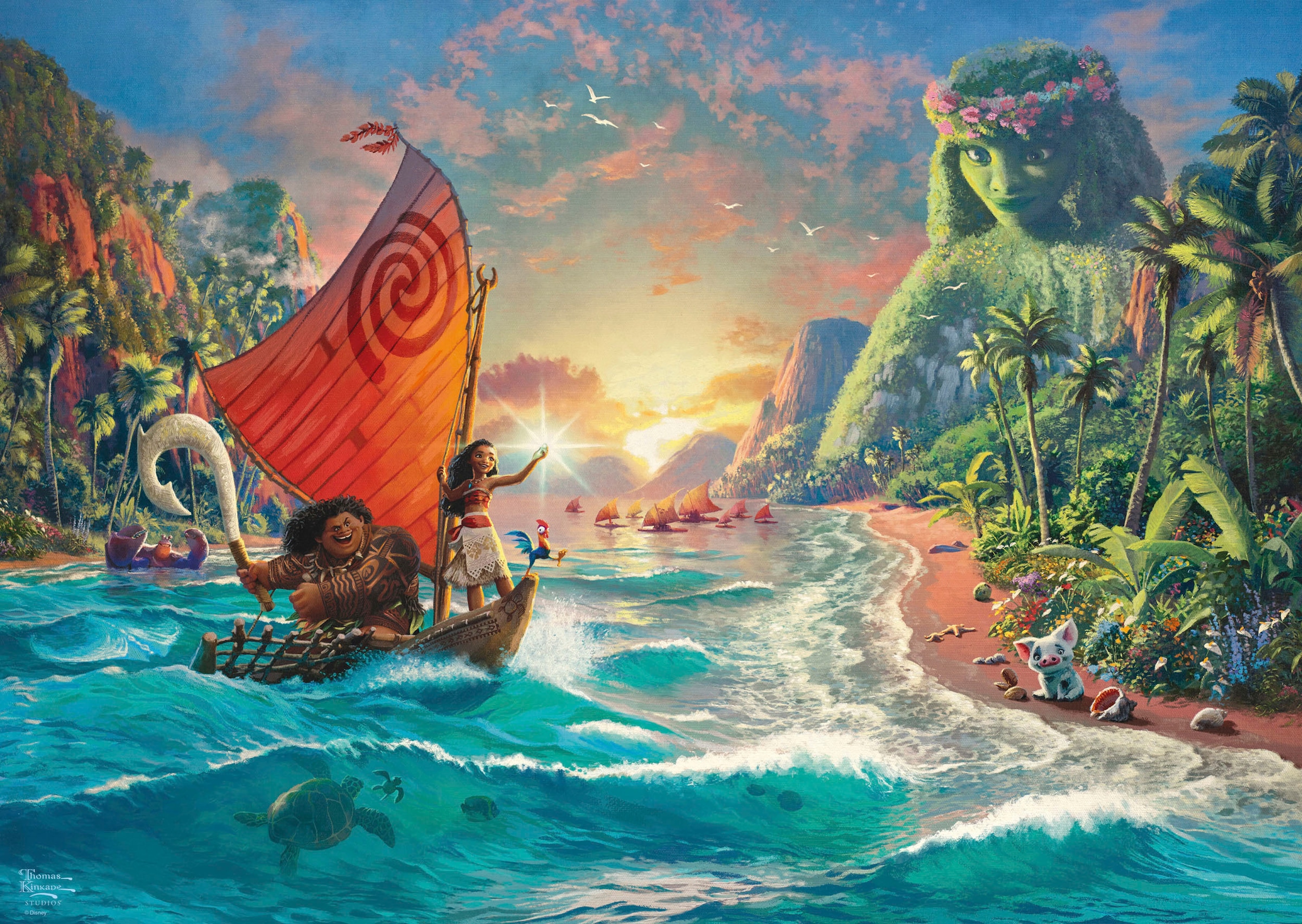 Schmidt Spiele Puzzle »Disney, Vaiana Moana von Thomas Kinkade«, (1000 tlg.)