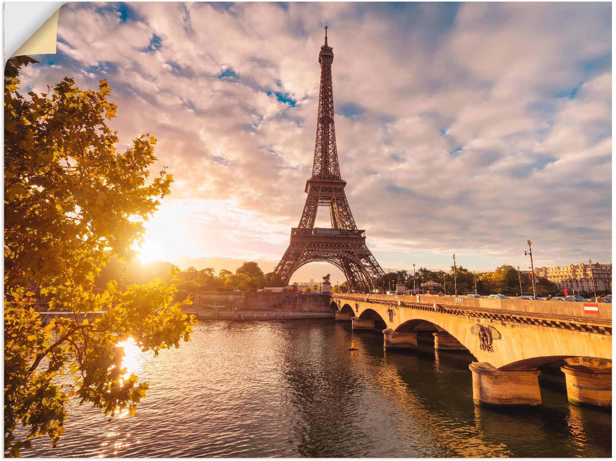 Artland Wandbild »Paris Eiffelturm II«, Gebäude, (1 St.), als Alubild,  Leinwandbild, Wandaufkleber oder Poster in versch. Größen auf Raten  bestellen
