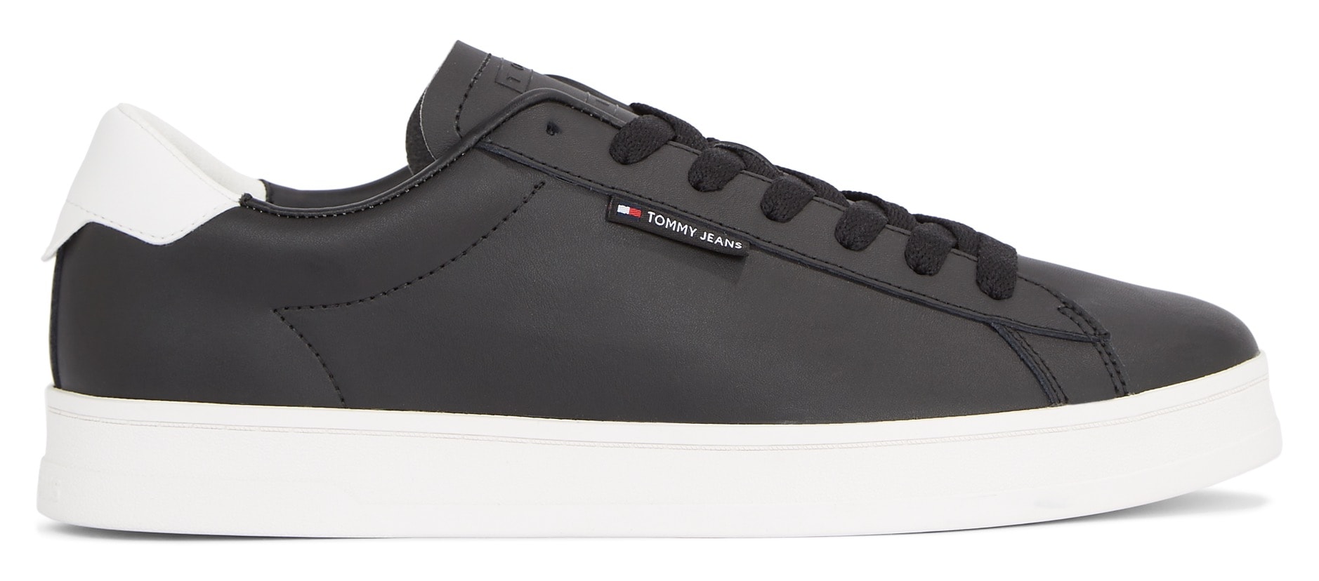 Tommy Jeans Sneaker »TJM LEATHER LOW CUPSOLE«, mit Label, Freizeitschuh, Halbschuh, Schnürschuh