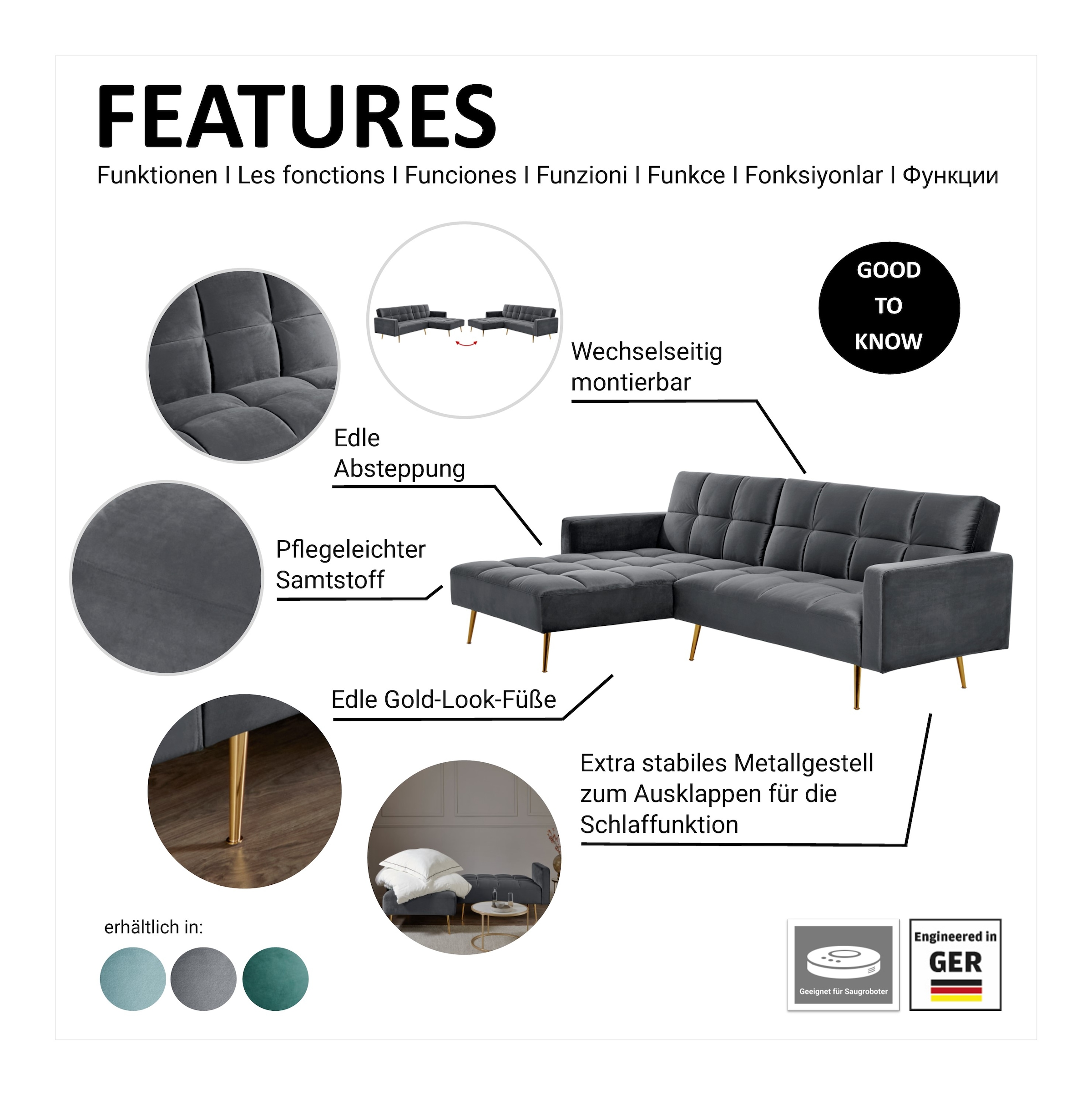 Jahnke Ecksofa »CHILLAX POSH CORNER«