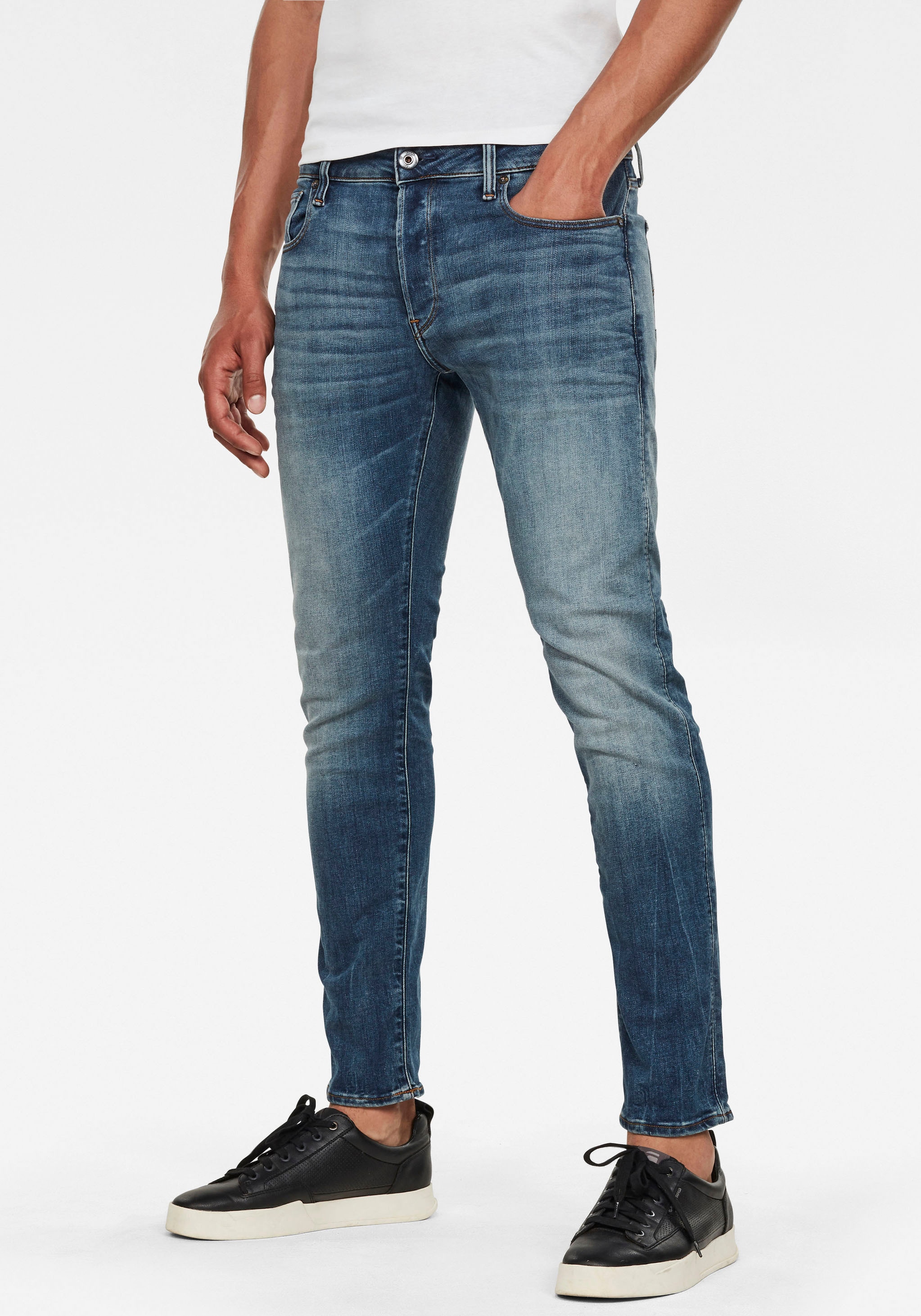 G-Star RAW Slim-fit-Jeans »3301 Slim«, mit toller Waschung und Elasthan