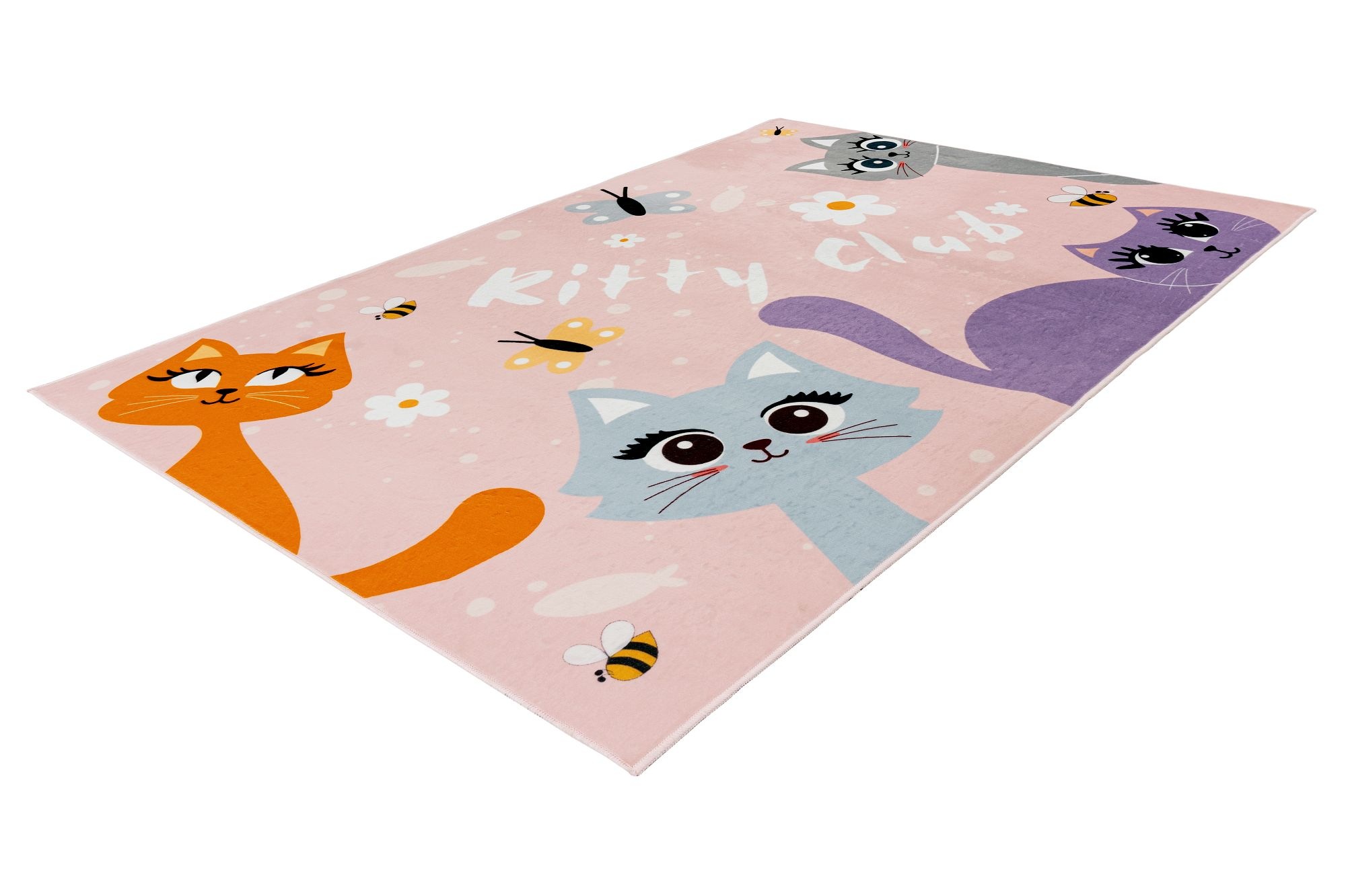 Obsession Kinderteppich »Magic Kids ML 104«, rechteckig, 8 mm Höhe, niedliches Katzen Motiv, waschbar, Kinderzimmer