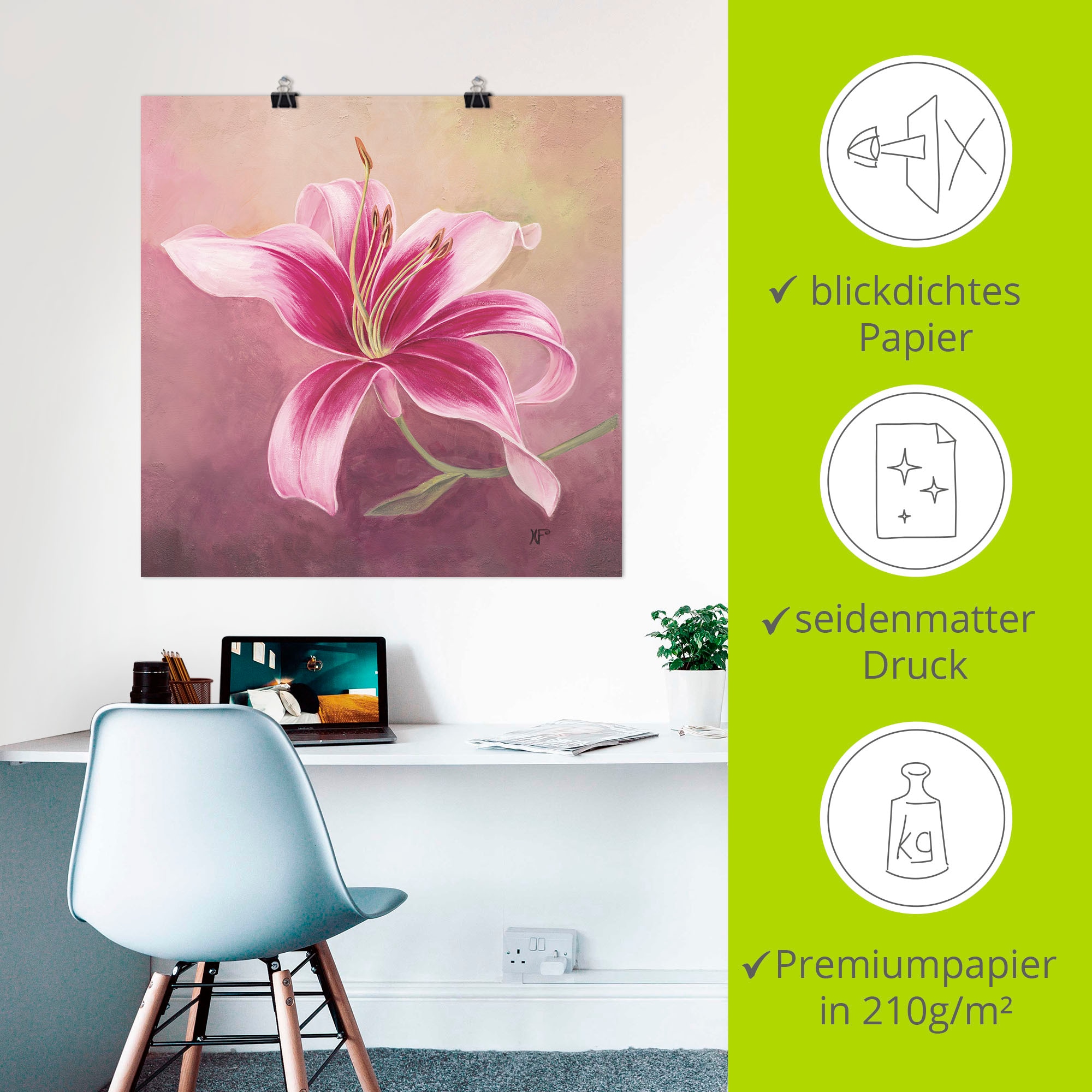 Artland Wandbild »Frühe Lilie«, Blumen, (1 St.), als Leinwandbild, Poster in verschied. Größen