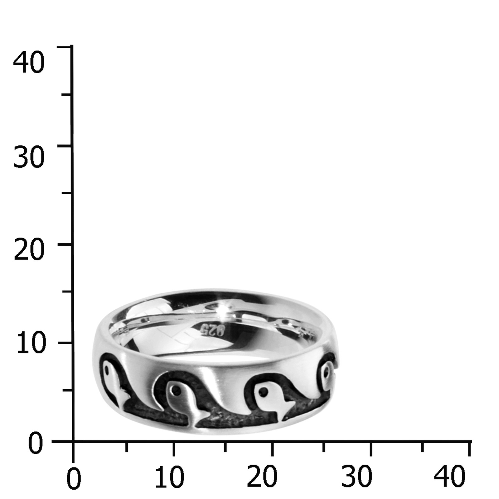 OSTSEE-SCHMUCK Fingerring »- Fisch - Silber 925/000 -,«
