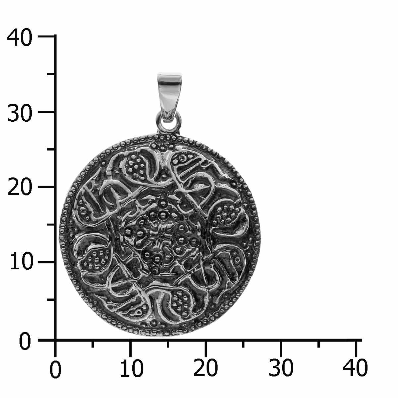 OSTSEE-SCHMUCK Kettenanhänger »- Hiddensee 26 mm rund - Silber 925/000 -,«