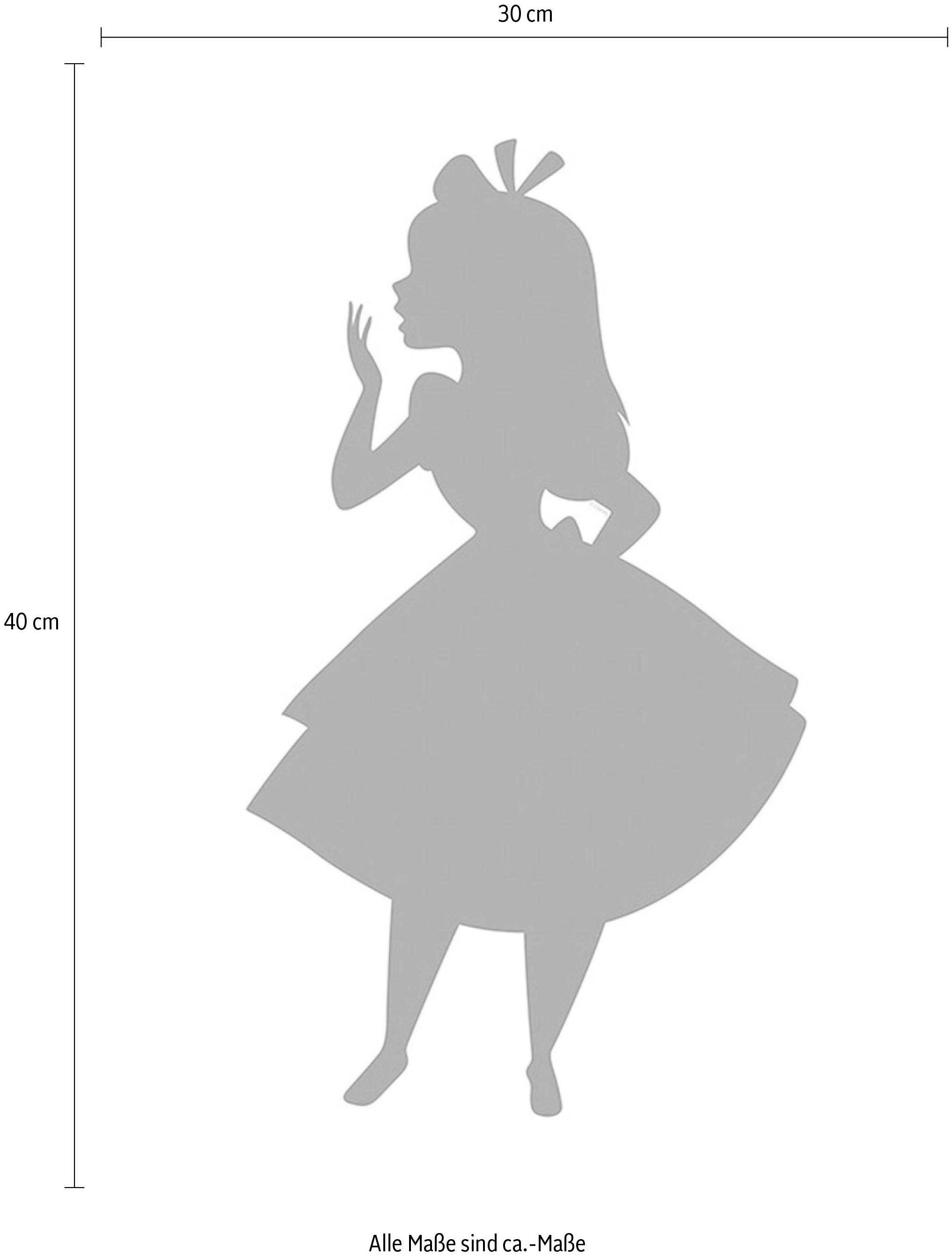 Komar Bild »Alice Silhouette« Disney 1 Stk. tlg. Wandbild zur Dekoration im Kinderzimmer - ohne Rahmen