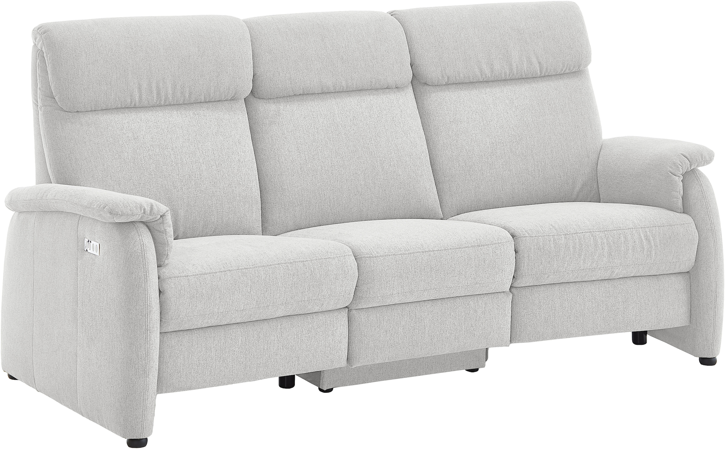 Home affaire 3-Sitzer »Turin Sofa mit elektrischer Relaxfunktion, Breite 226 cm« inkl. Tisch, USB & Steckdose, Federkern & pflegeleichtem Bezug