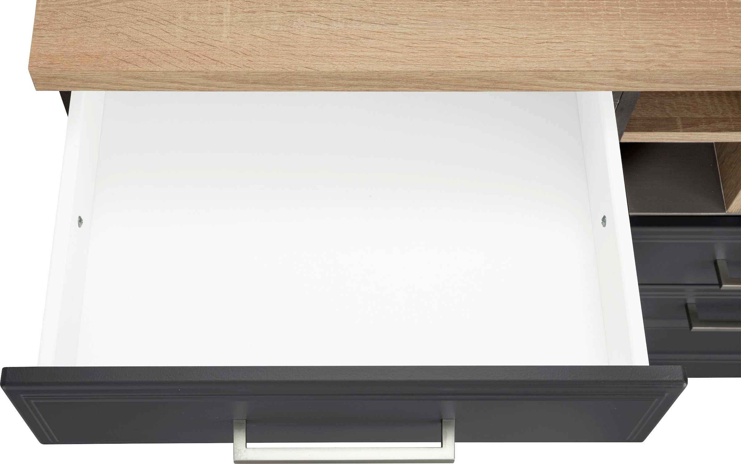 KOCHSTATION Unterschrank »KS-Stockholm«, 150 cm breit, hochwertige MDF-Fronten mit Fräsung, viel Stauraum