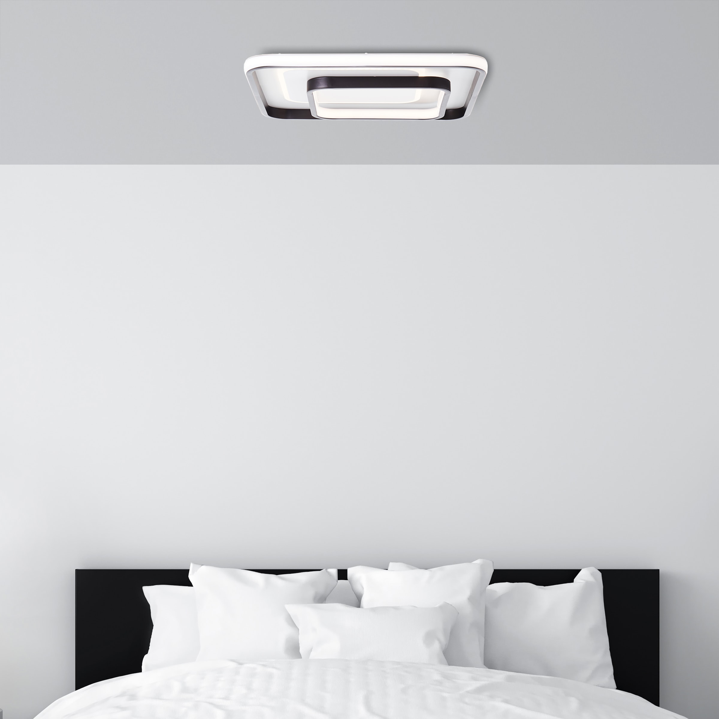 lm, x 40 40 warmweißes mit | Brilliant Deckenleuchte Licht, Garantie online cm, XXL weiß/schwarz Metall/Kunststoff, Jahren LED 5400 »Cava«, 1 flammig-flammig, 3 kaufen