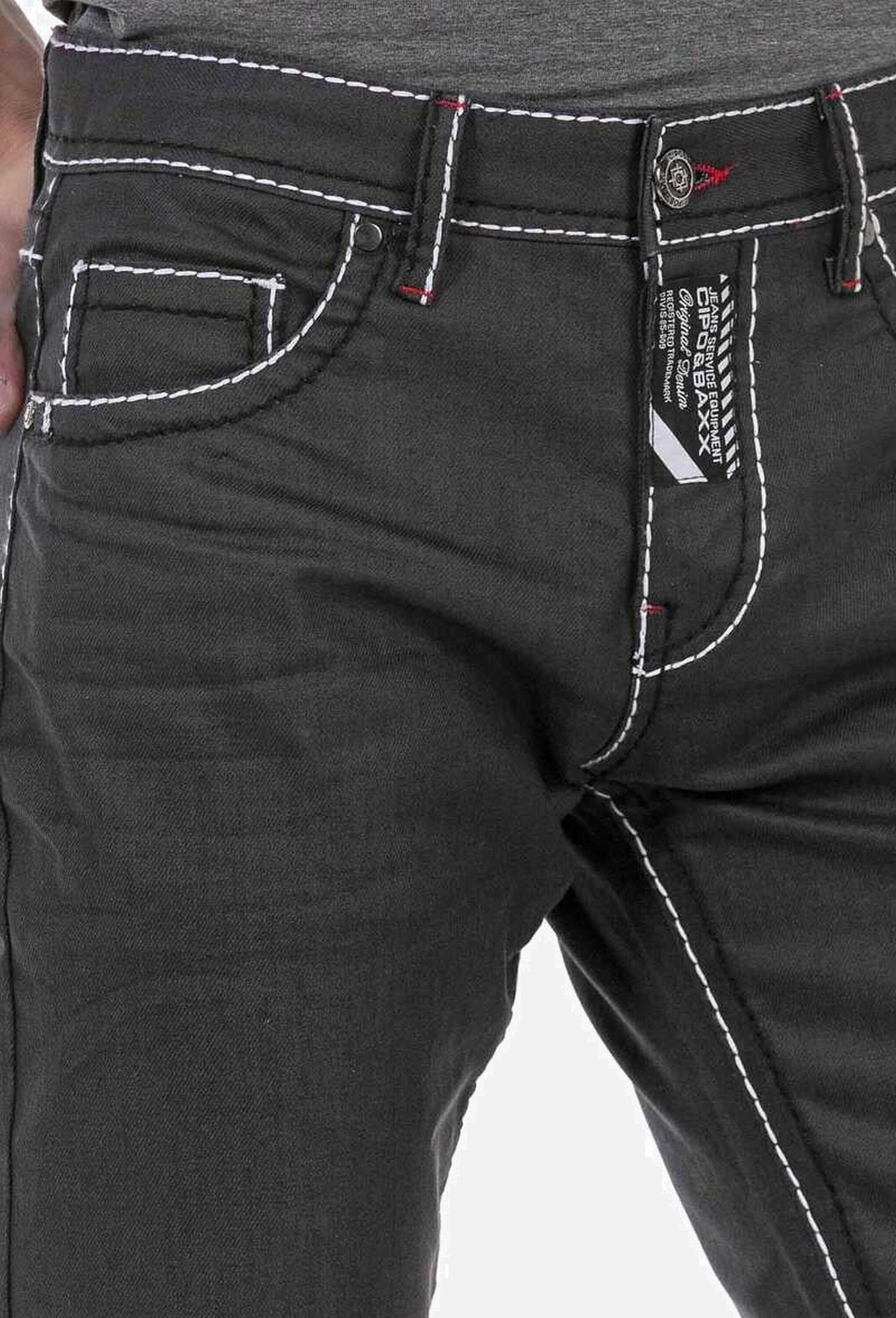Cipo & Baxx 5-Pocket-Jeans »Cipo & Baxx Jeans« mit trendigen Kontrastnähten, CD710