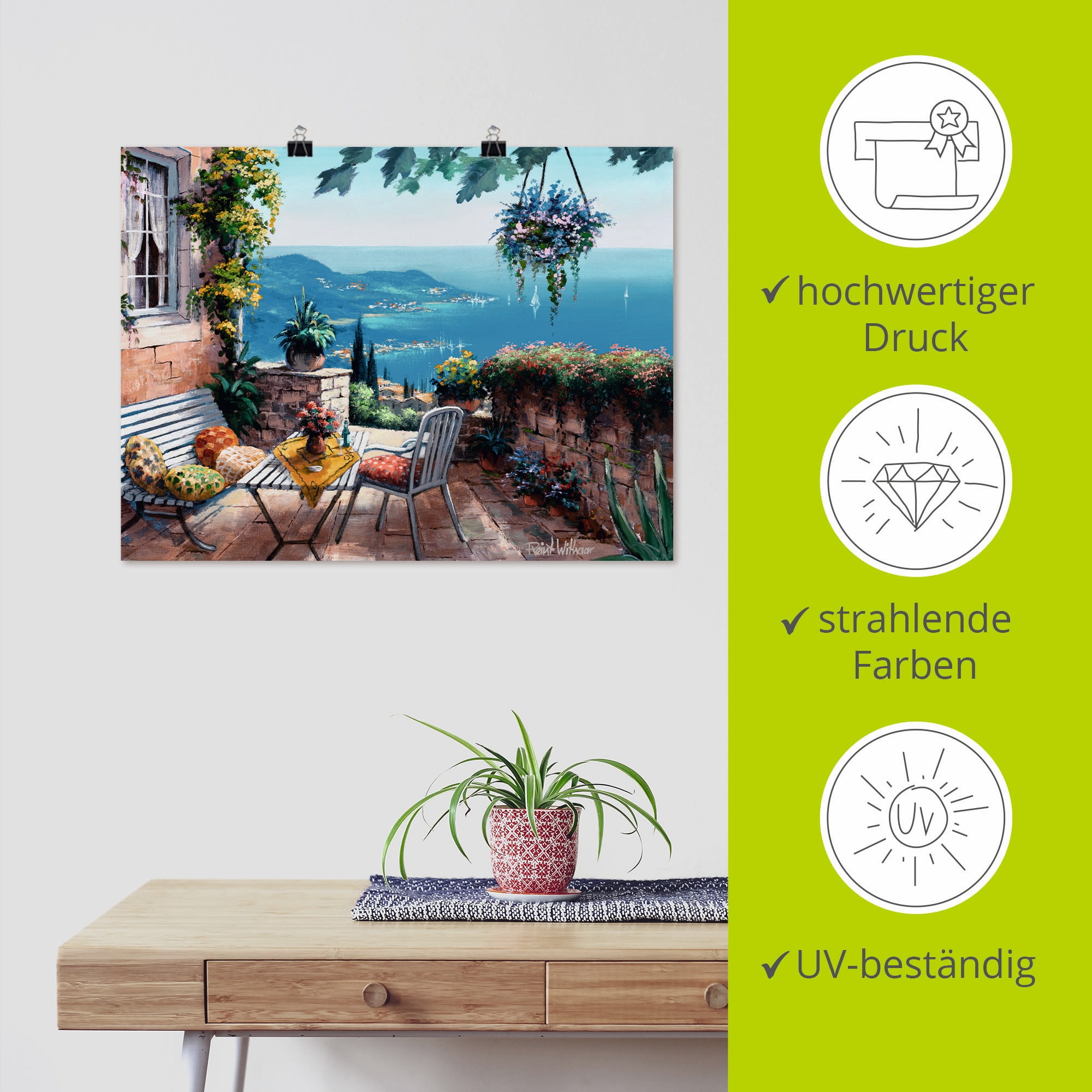 Artland Wandbild »Zeiten der Ruhe« Garten 1 Stk. tlg. als Leinwandbild, Poster, Wandaufkleber in verschied. Größen