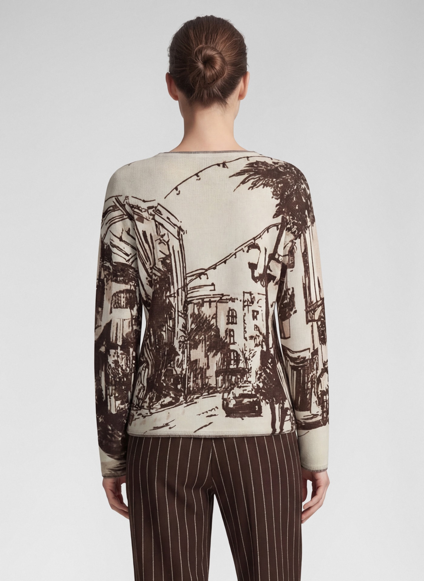 Rabe Strickpullover mit All-Over Print