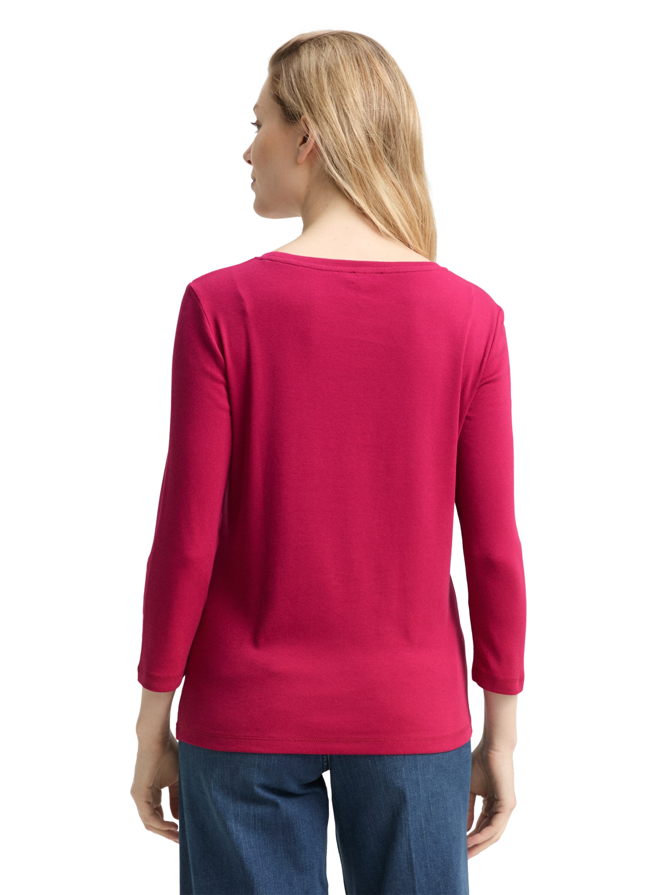 TOM TAILOR 3/4-Arm-Shirt mit Logo Schriftzug