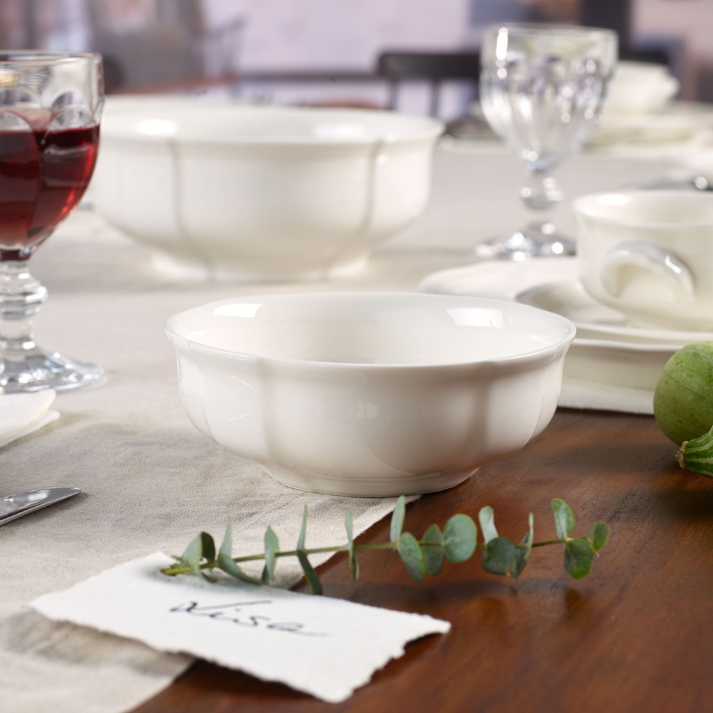 Villeroy & Boch Schale »Dessertschale Manoir ø 14,8 cm weiß« 1 tlg. Spülmaschinenfest, Mikrowellensicher