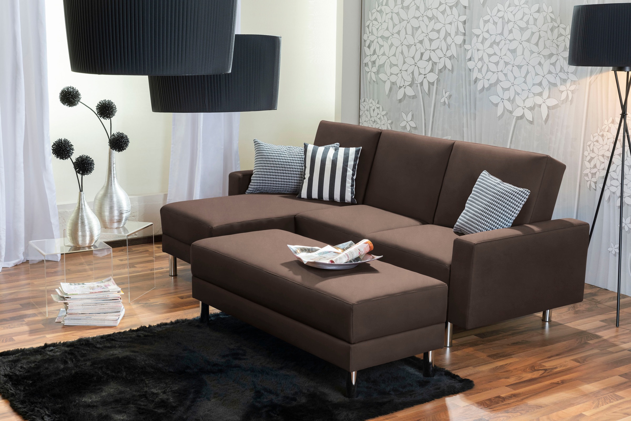 Max Winzer® Schlafsofa »Just Fresh«, mit Rückenverstellung, inklusive Stauraumhocker