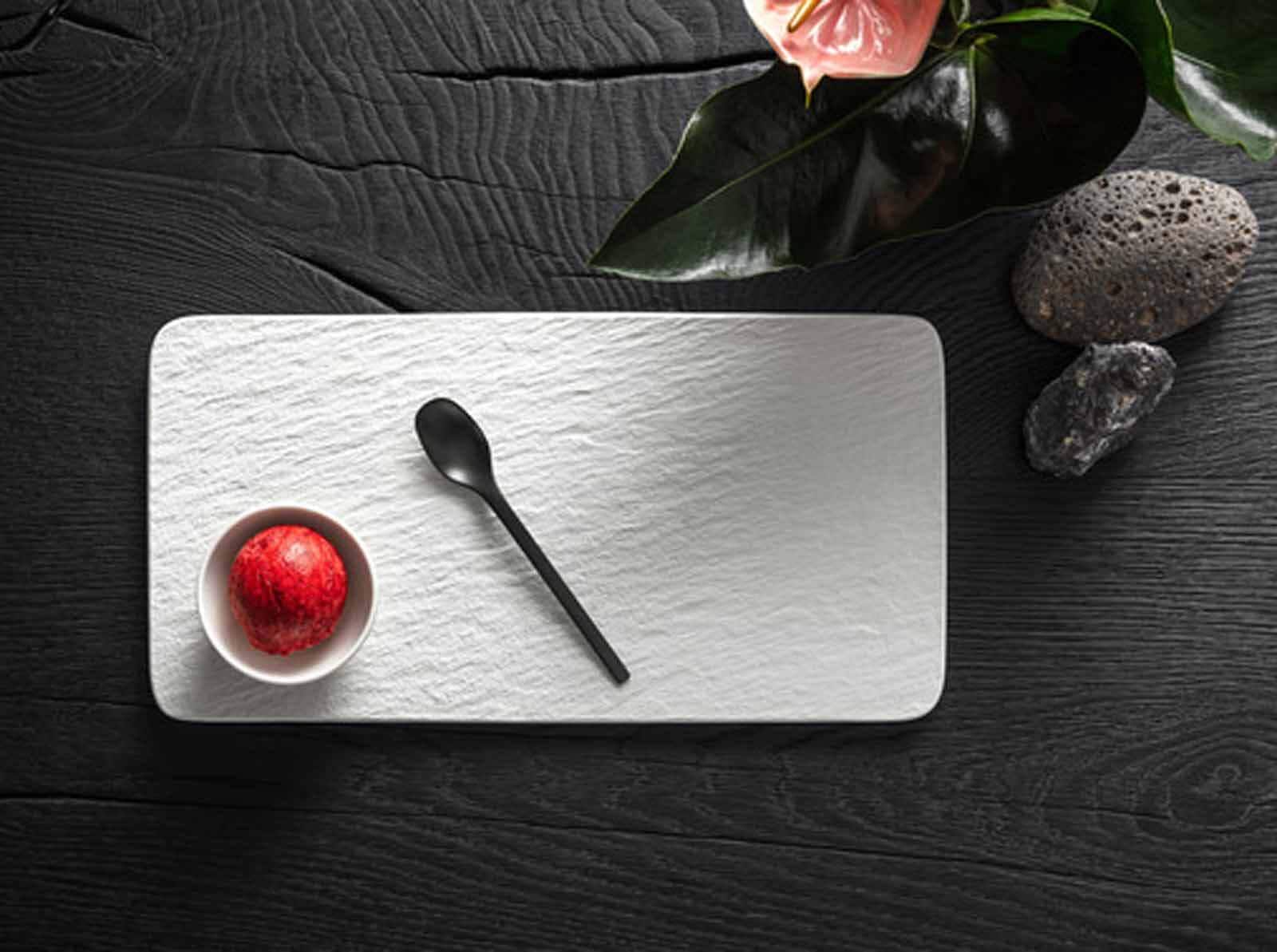 Villeroy & Boch Servierplatte »Servierplatten Manufacture Rock 2er Set weiß«