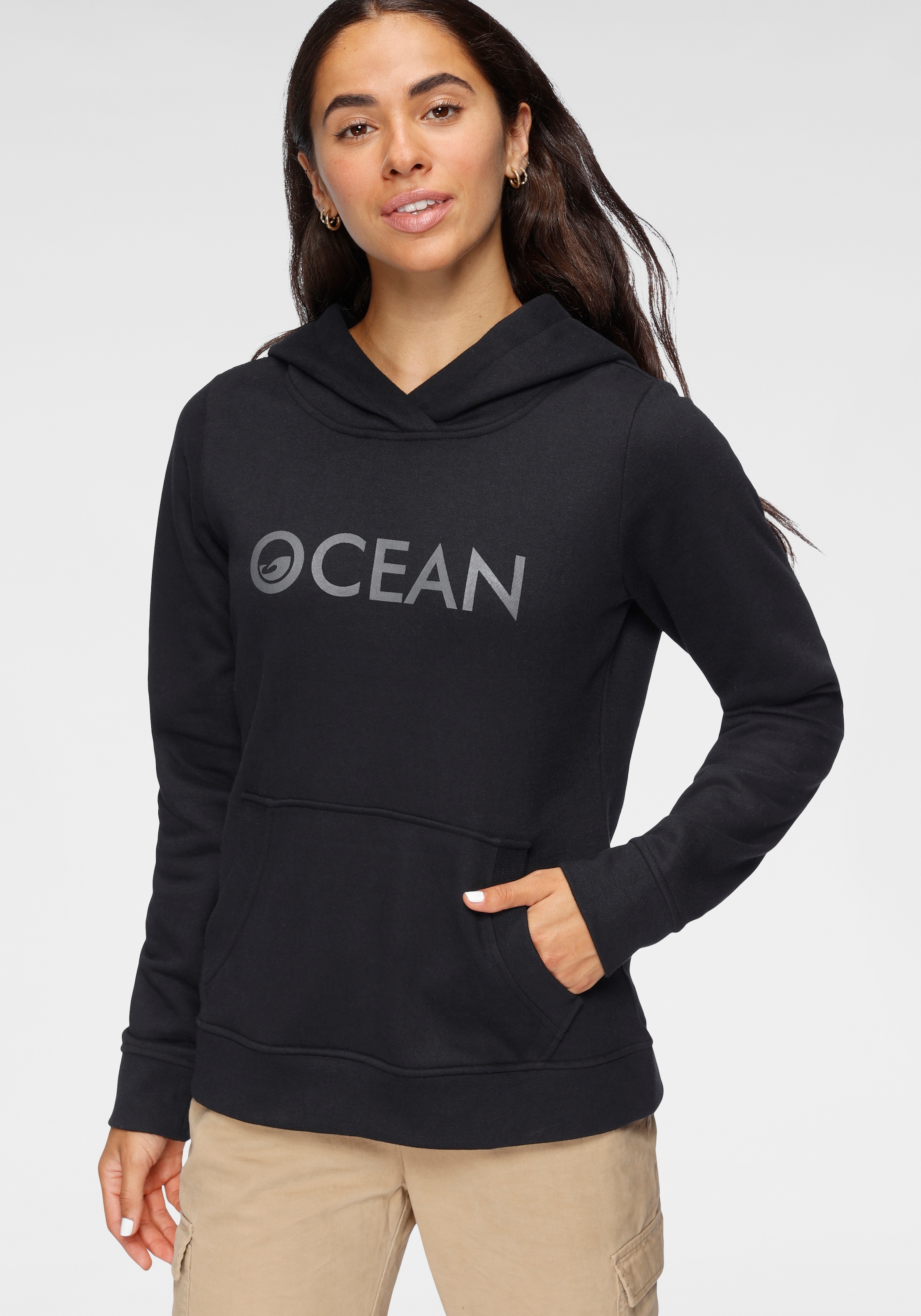 Ocean Sportswear Kapuzensweatshirt »mit Multifunktionaler Tube Schal«, (Set, 2 tlg.), basic geschnittene Passform, aus Baumwollmischung, mit Kängurutasche