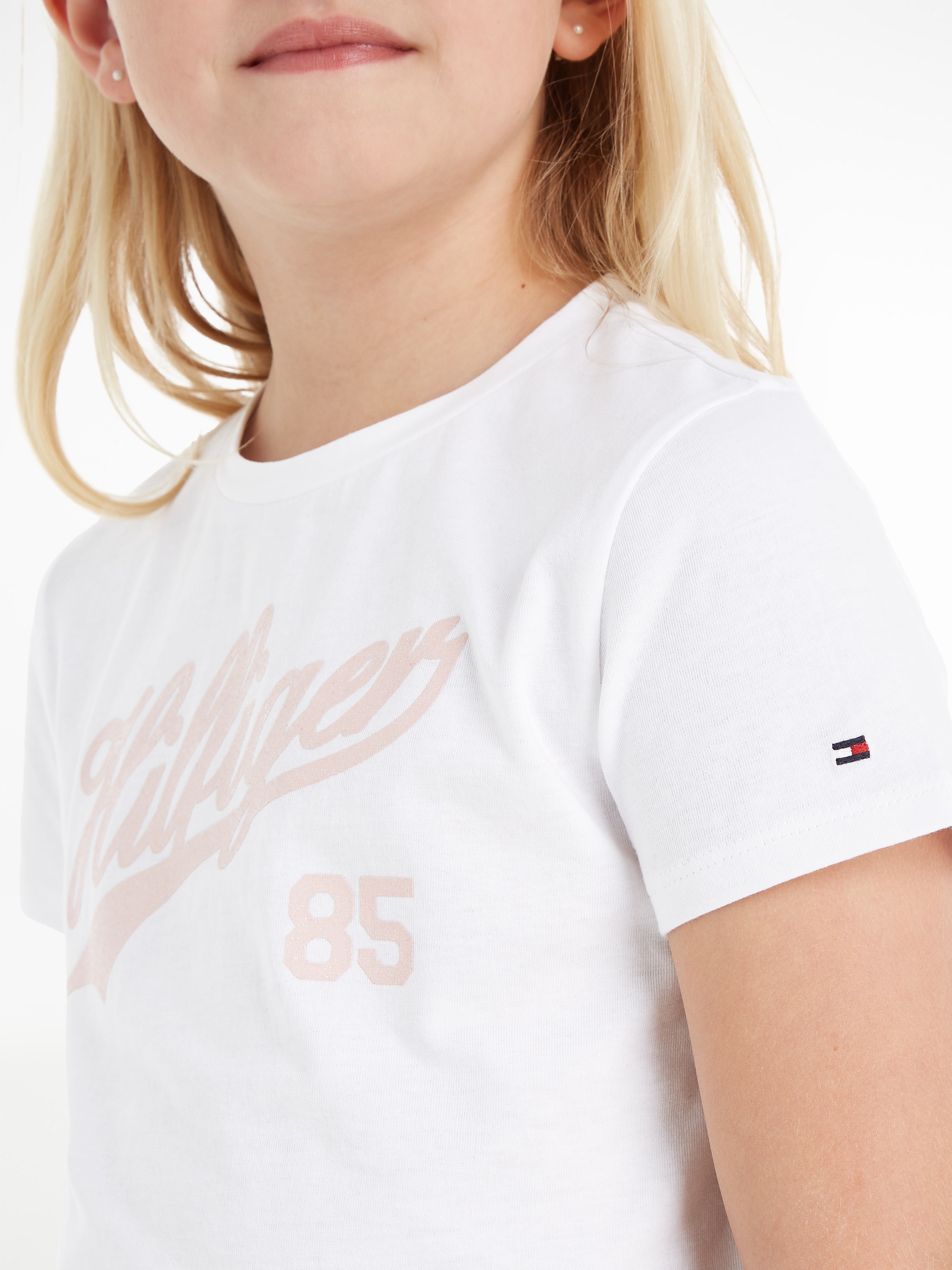 Tommy Hilfiger T-Shirt »HILFIGER SCRIPT TEE S/S«, mit Hilfiger Logo-Print