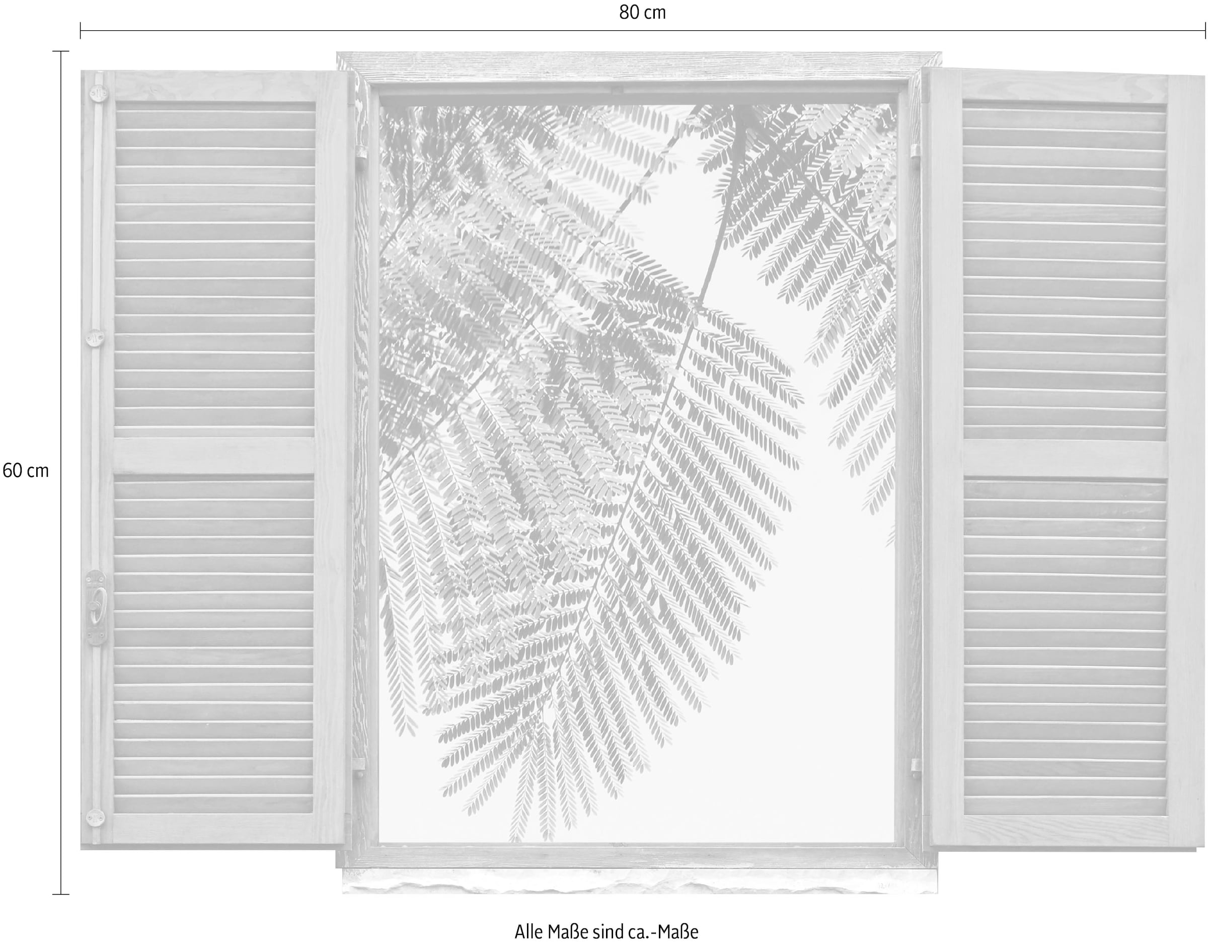 queence Wandtattoo »Mimoseblätter«, (1 St.), Wandsticker, Wandbild, selbstklebend, 3D, Fenster
