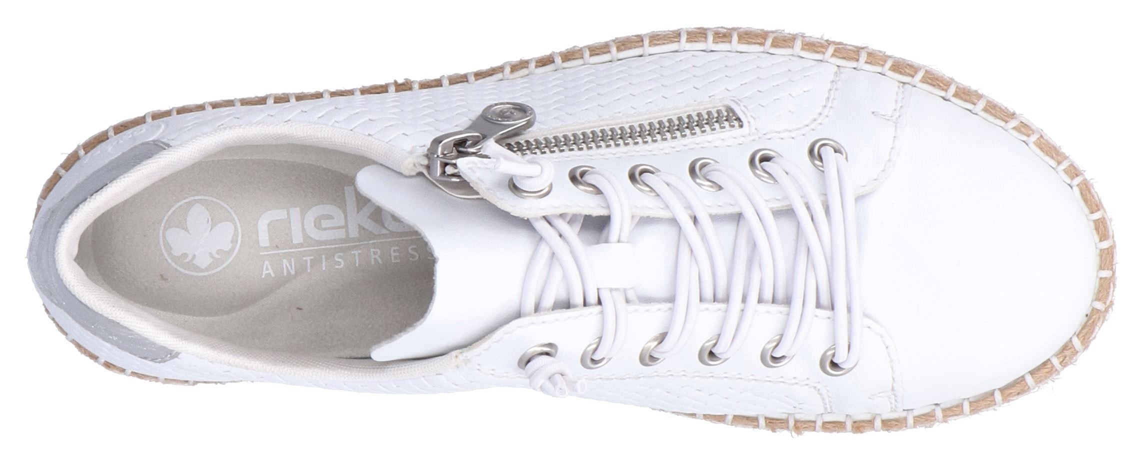 Rieker Sneaker, mit modischer Ziernaht, Freizeitschuh, Halbschuh, Schnürschuh