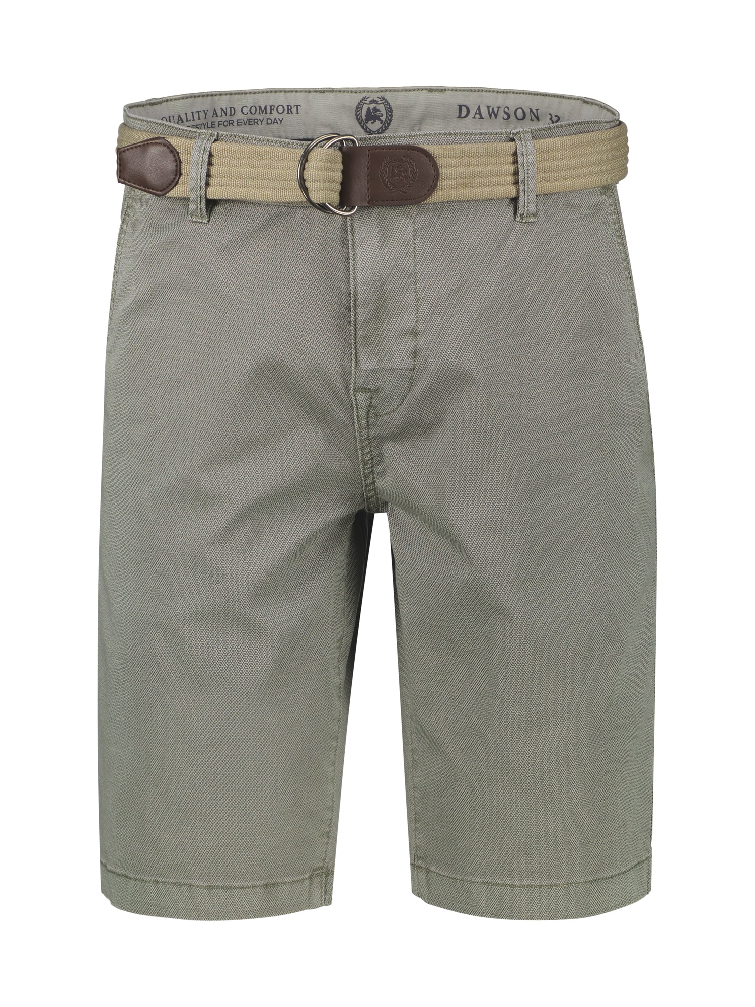 LERROS Chinoshorts »Bequeme Chino-Bermuda mit Gürtel und Minimalprint«  Leichte Sommershorts aus 98% Baumwolle und 2% Elasthan, mit 4 Taschen