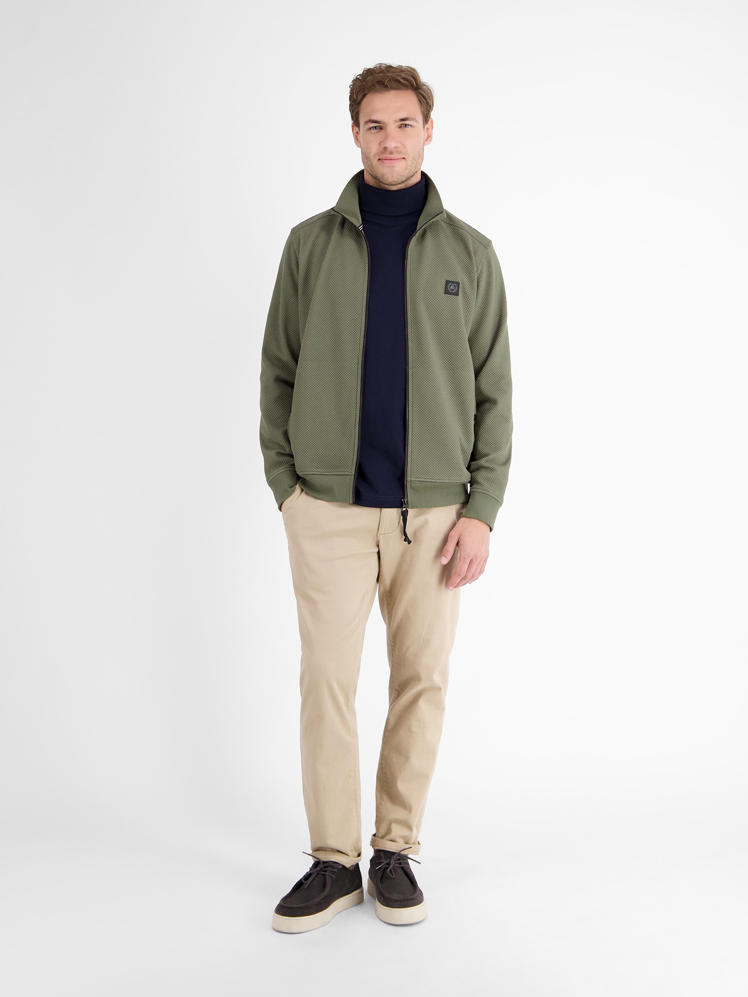 LERROS Sweatjacke »LERROS Herren Sweatjacke in sportiver Struktur«