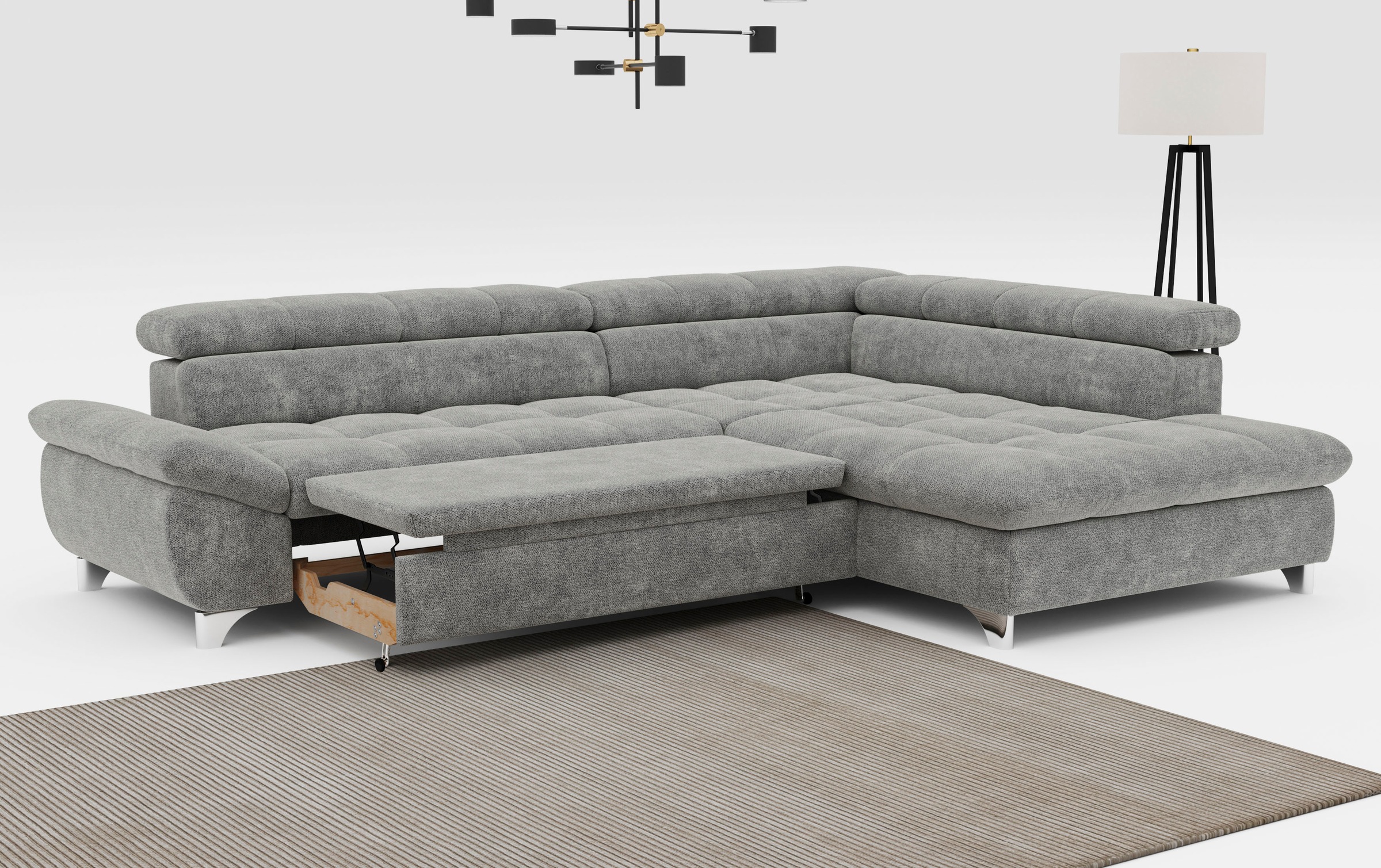 COTTA Ecksofa »Gemini L-Form«, mit Kopfteilverstellung, wahlweise mit Bettfunktion