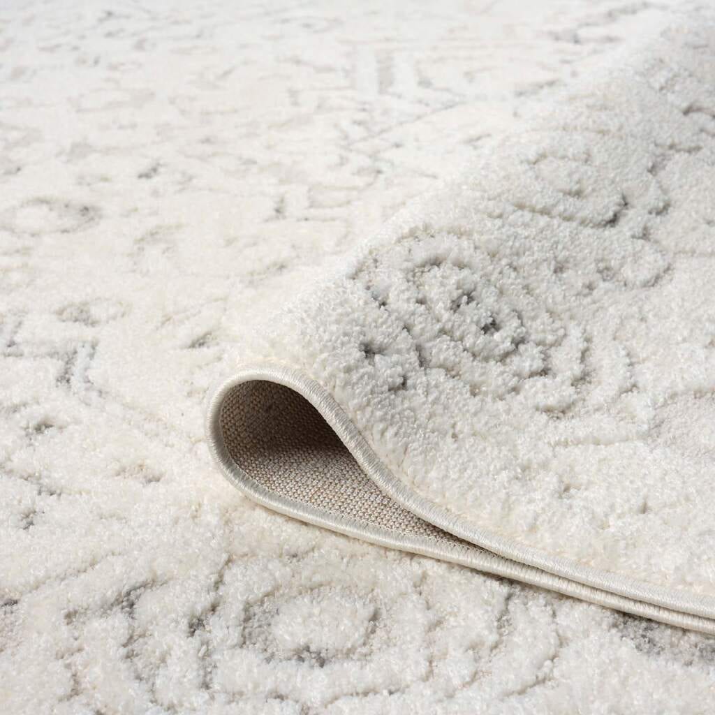 Carpet City Teppich »LOUNGE 0638« rund 15 mm Höhe Kurzflor-Teppich Modern, Hoch-Tief-Struktur, Wohnzimmer, Schlafzimmer