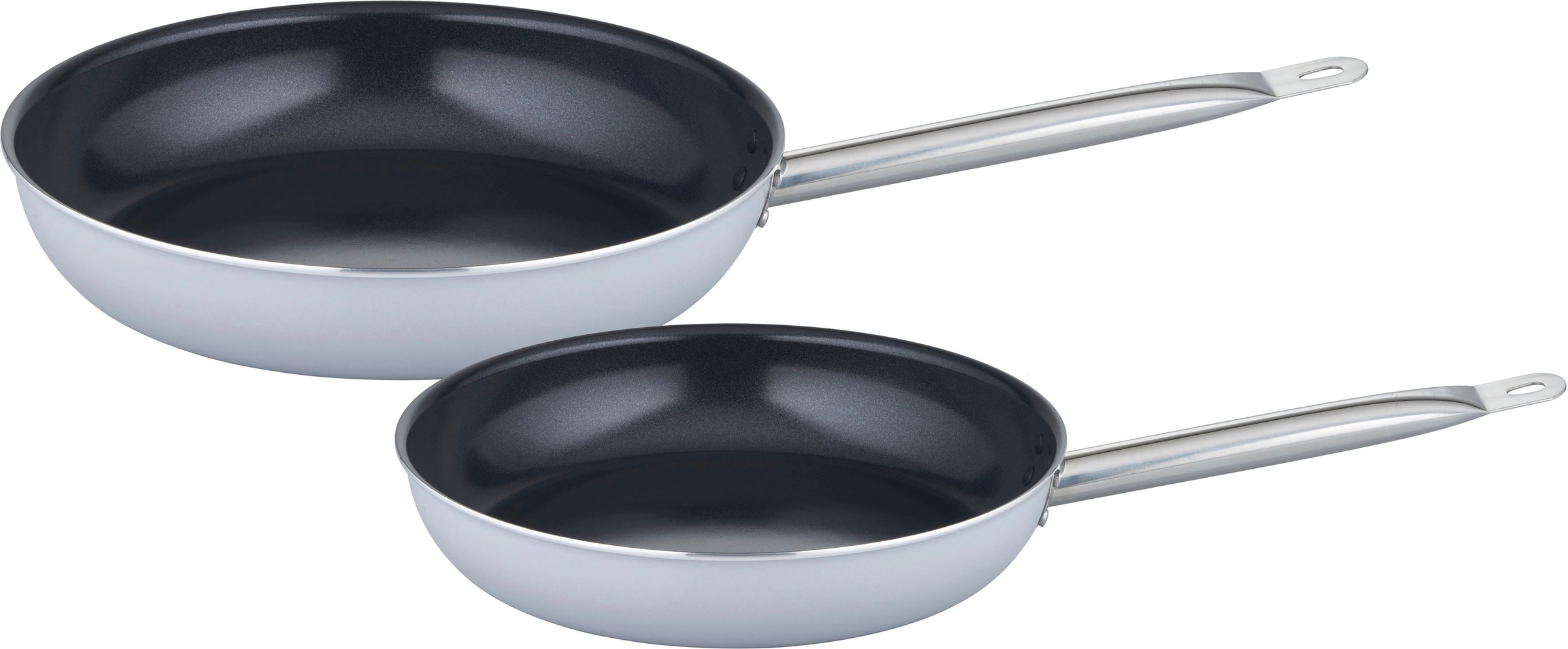 Pfannen-Set »Gastro Basic, Gastro-Qualität«, Aluminium, (Set, 2 tlg., je 1x Pfanne 24...