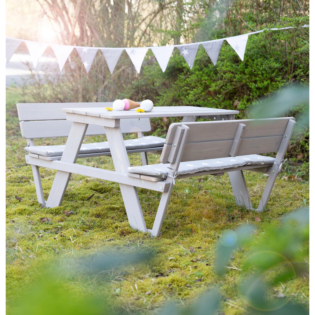 roba® Kindersitzgruppe »Picknick for 4 Outdoor Deluxe, Grau«