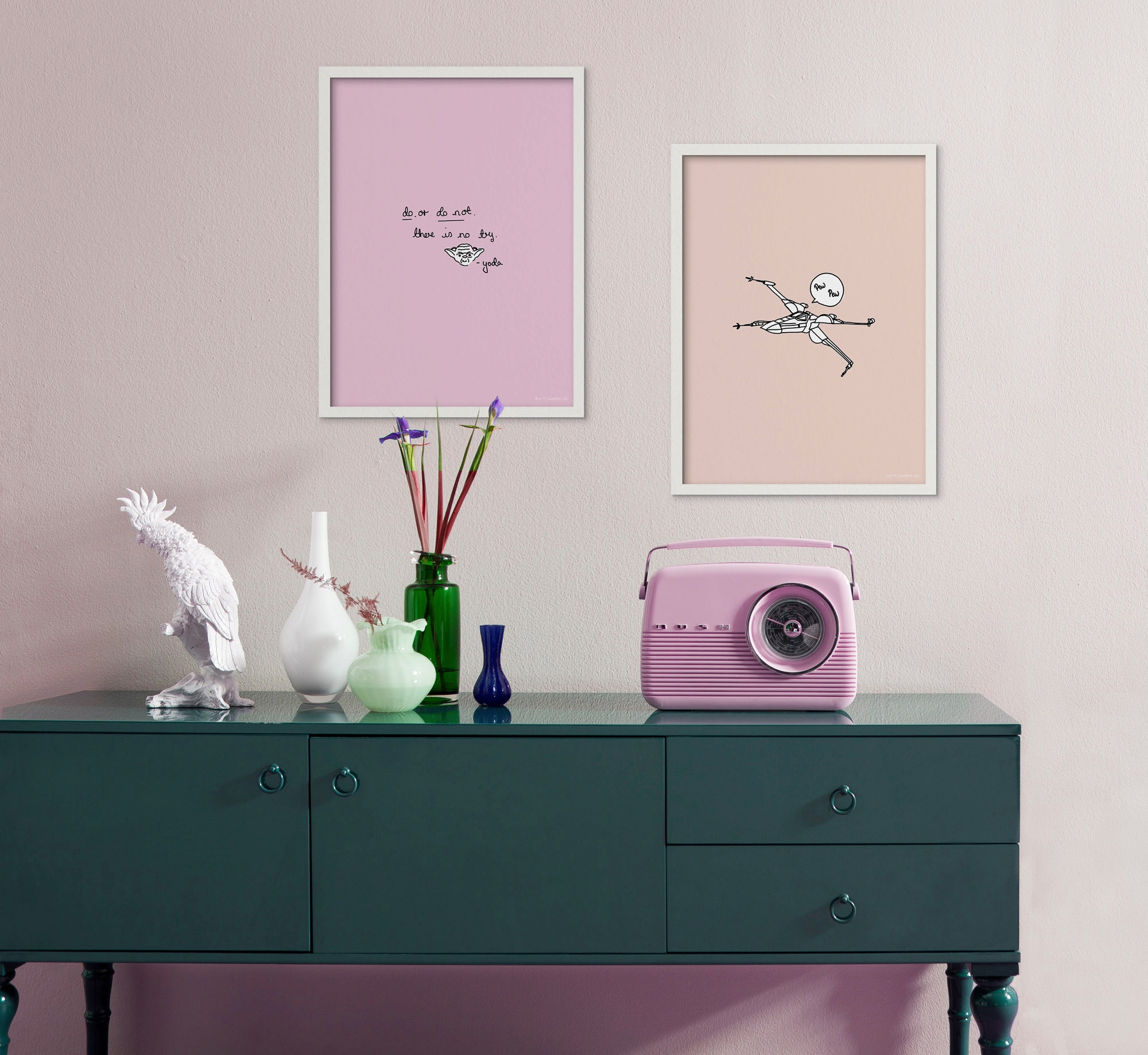 Komar Bild »Star Wars Quote Yoda Cute«, Disney, (1 St.), Wandbild zur Dekoration im Kinderzimmer - ohne Rahmen