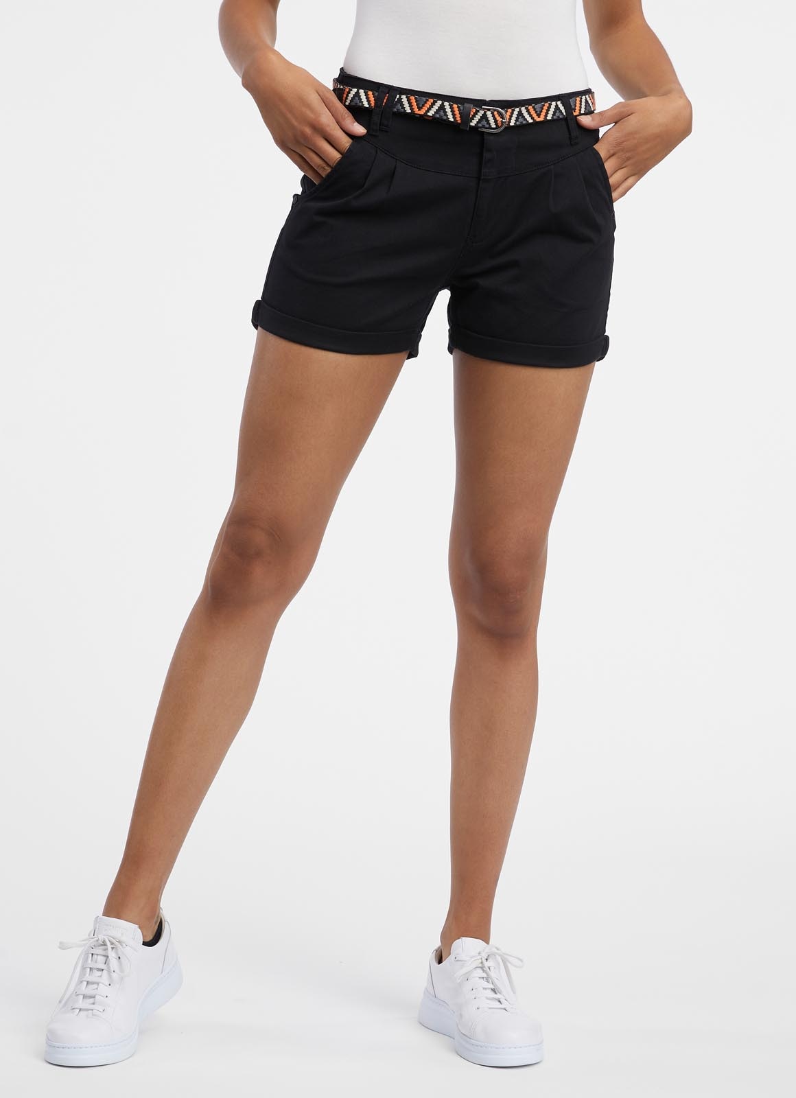 Ragwear Chinoshorts »HEEVEN B«, (Set, 2 tlg., mit Gürtel), mit Umschlagsaum und Taillengürtel