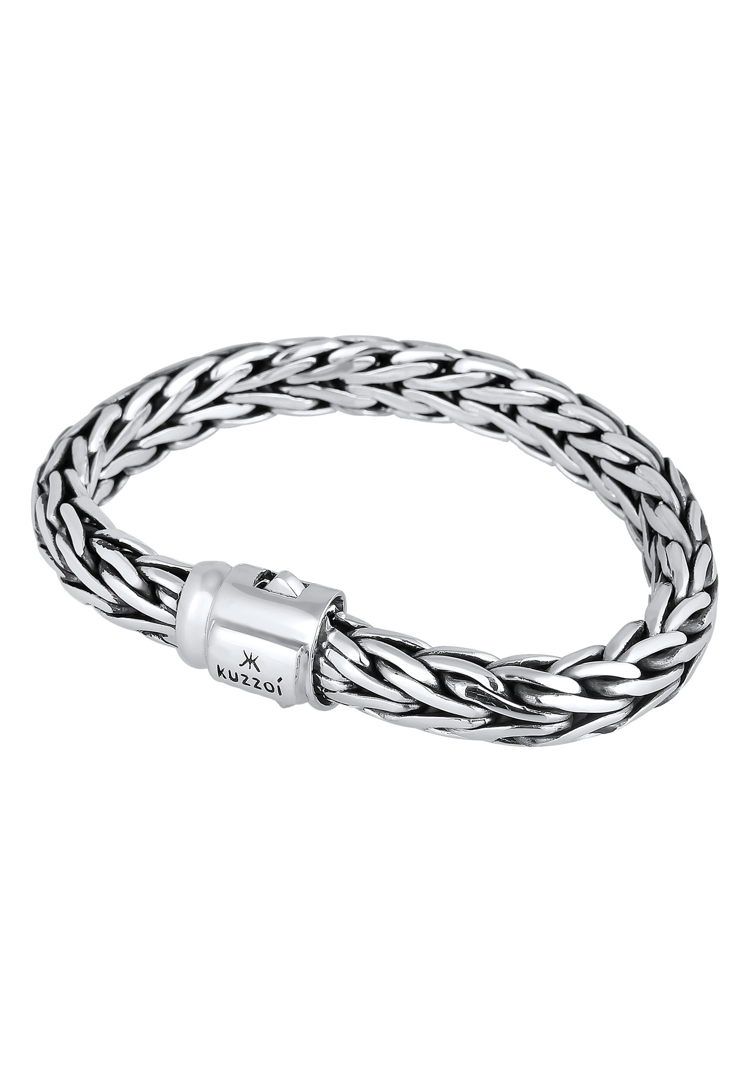 Kuzzoi Armkette »Armband Gliederarmband Zopfmuster Unisex 925er Silber«