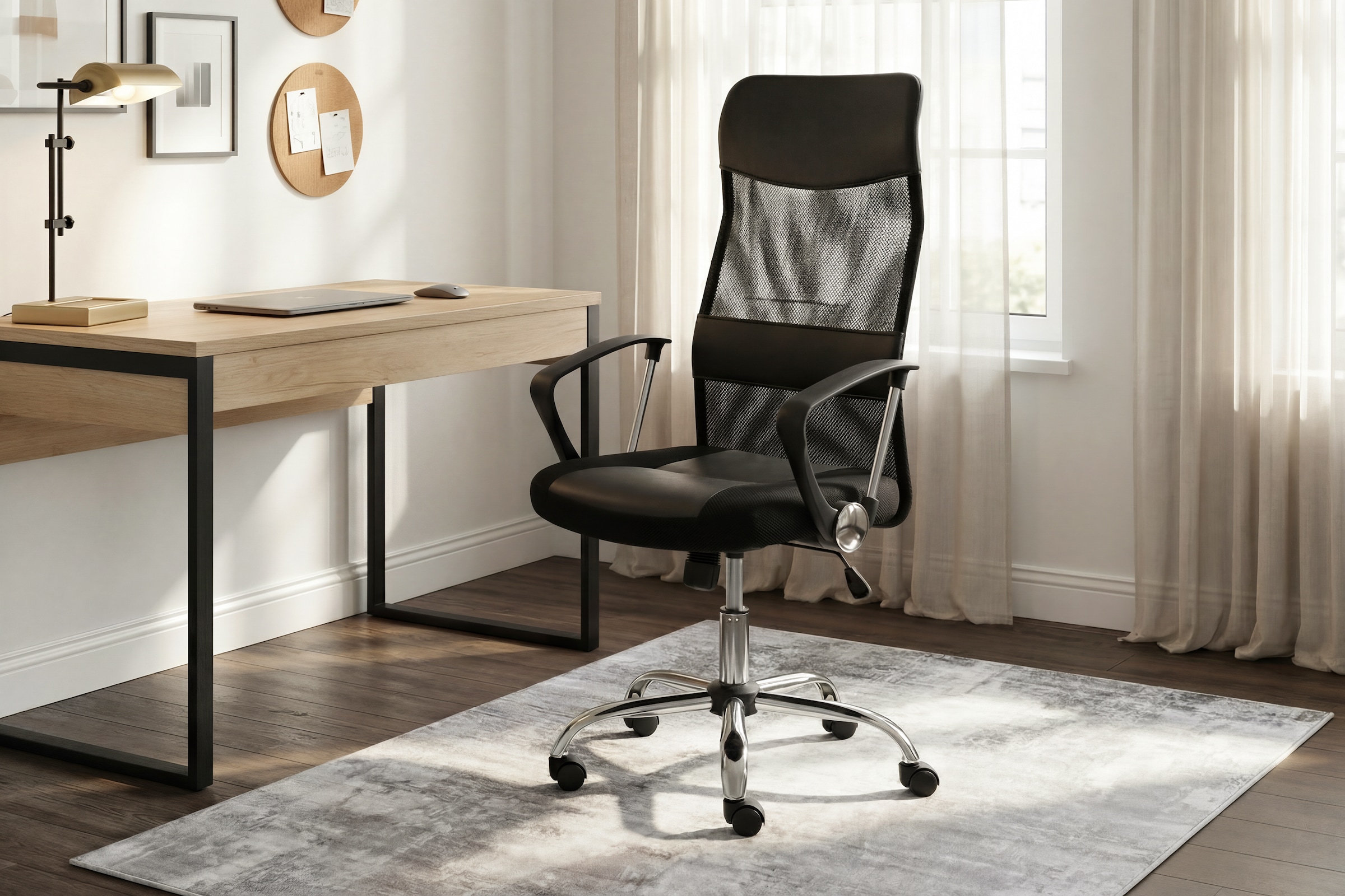 Duo Collection Bürostuhl »Regensburg« () mit verchromten Fußkreuz, Chefsessel