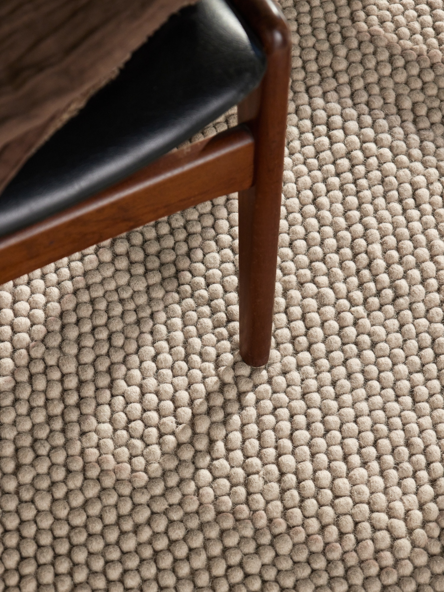 Ted Baker Wollteppich »Diana« rund 16 mm Höhe Wolle, Natur, Handgemacht, Wohnzimmer, Esszimmer, Schlafzimmer, Skandi